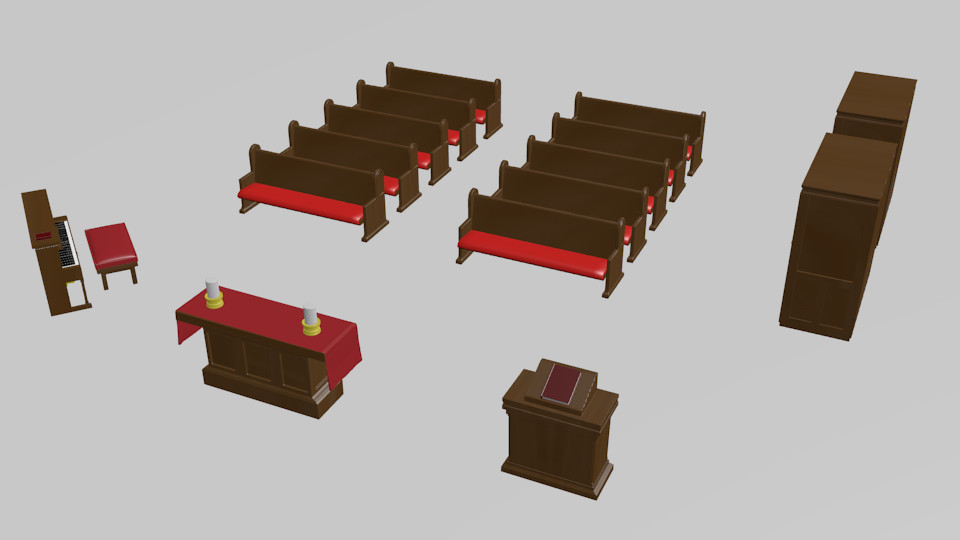 Example placement of asset objects.