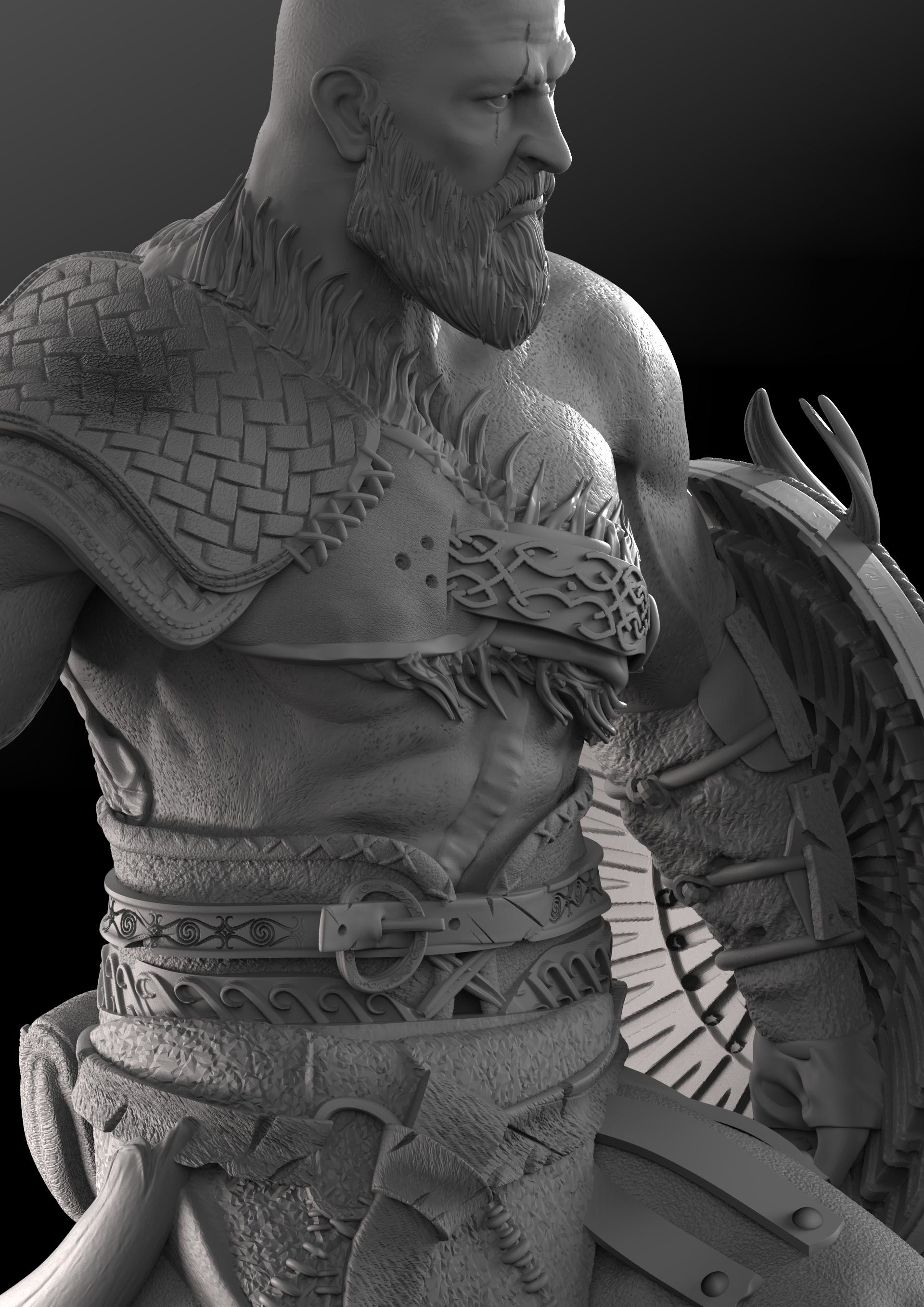 Artstation Kratos God Of War For 3d Print Maikel S Nunes