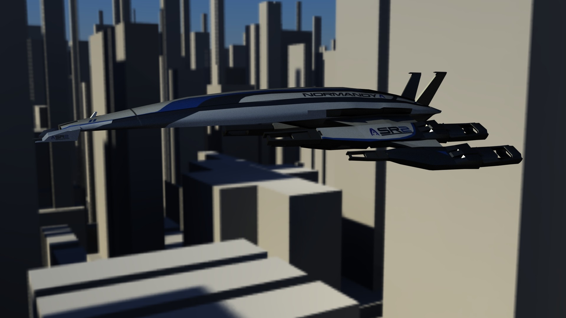 Artstation Normandy Sr2 Mass Effect 3d Model And Composite