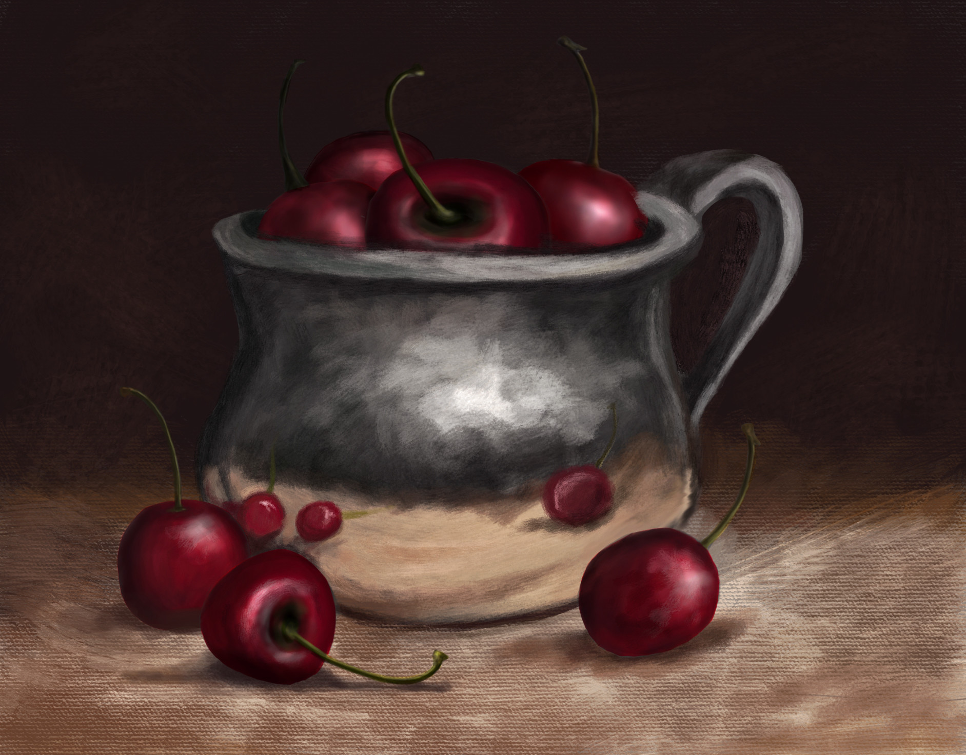 Artstation Canvas Textured Digital Painting Still Life