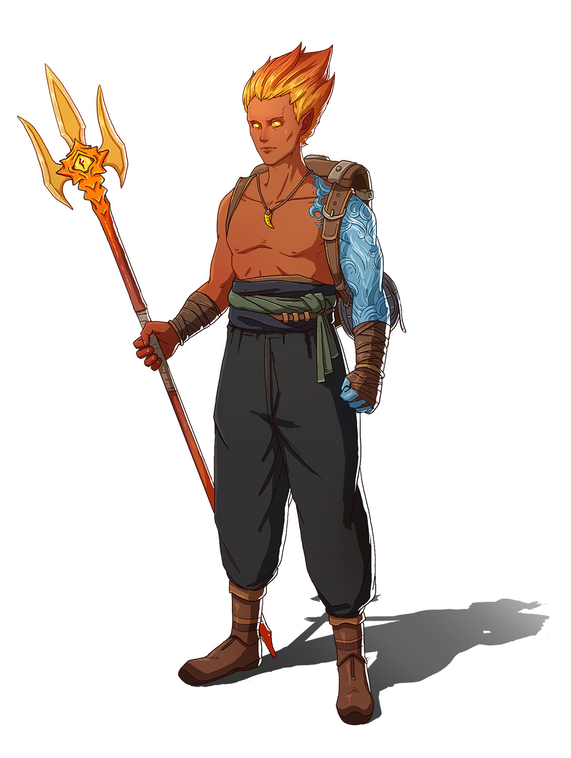 Fenrik Windstrider, tempest (fire/air) genasi monk