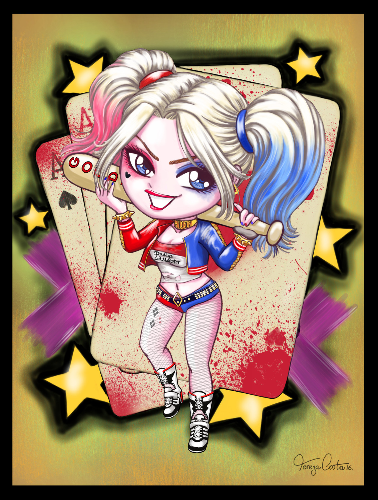 Tereza Costa Arlequina Chibi Tereza Costa Arlequina Chibi