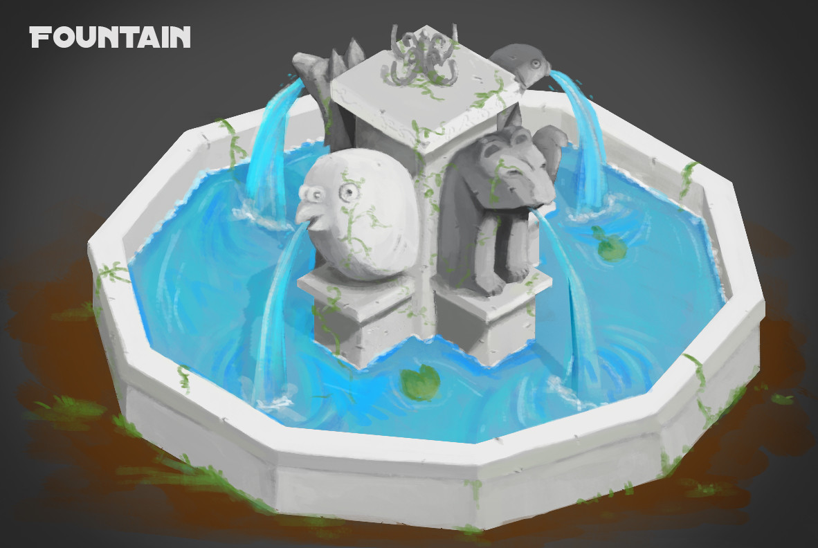 This was a quick concept for the fountains design 
