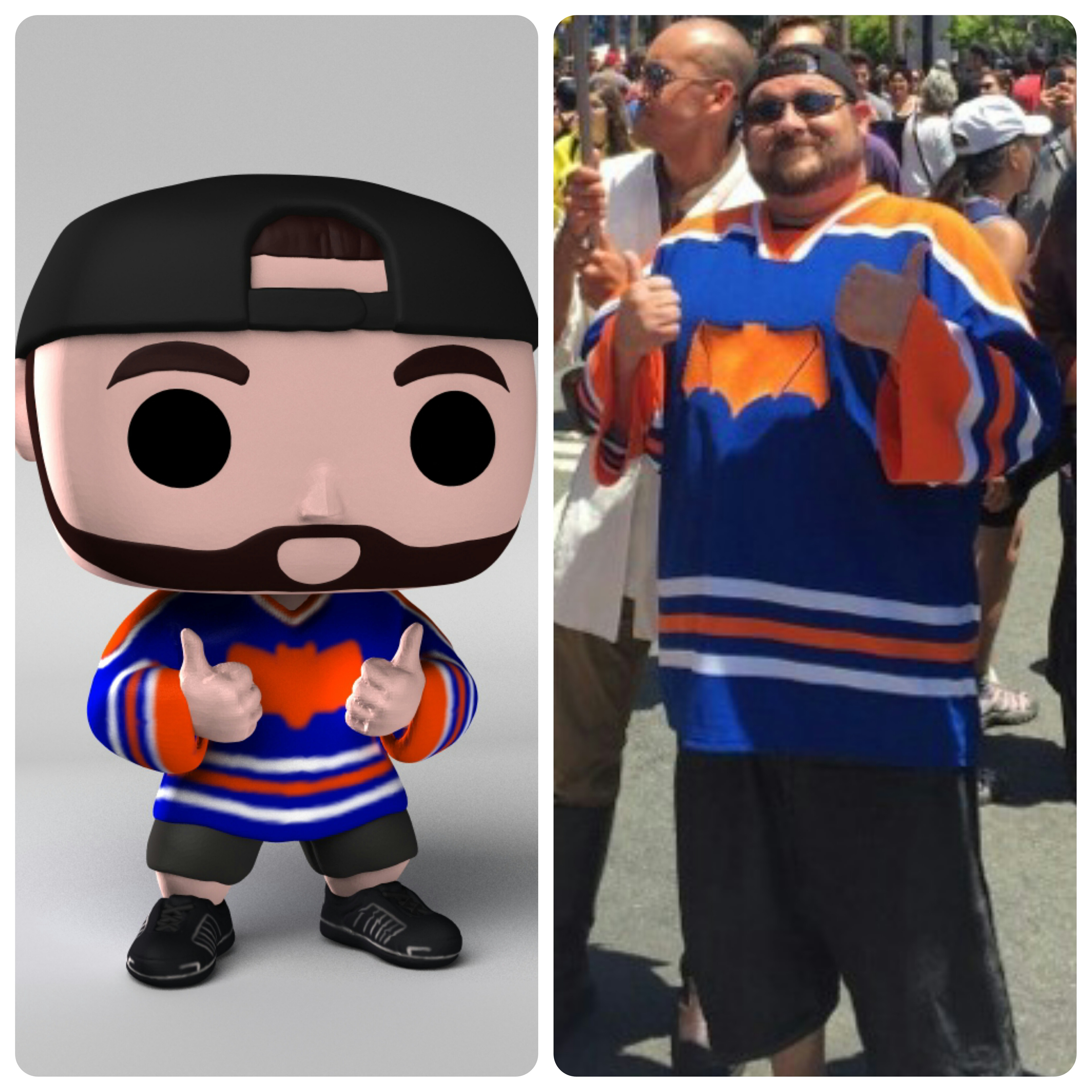 Funko POP figure I designed in ZBrush, based on my Kevin Smith cosplay.