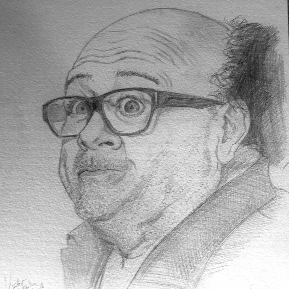 Artstation Danny Devito Pencil Sketch Victor Skalin