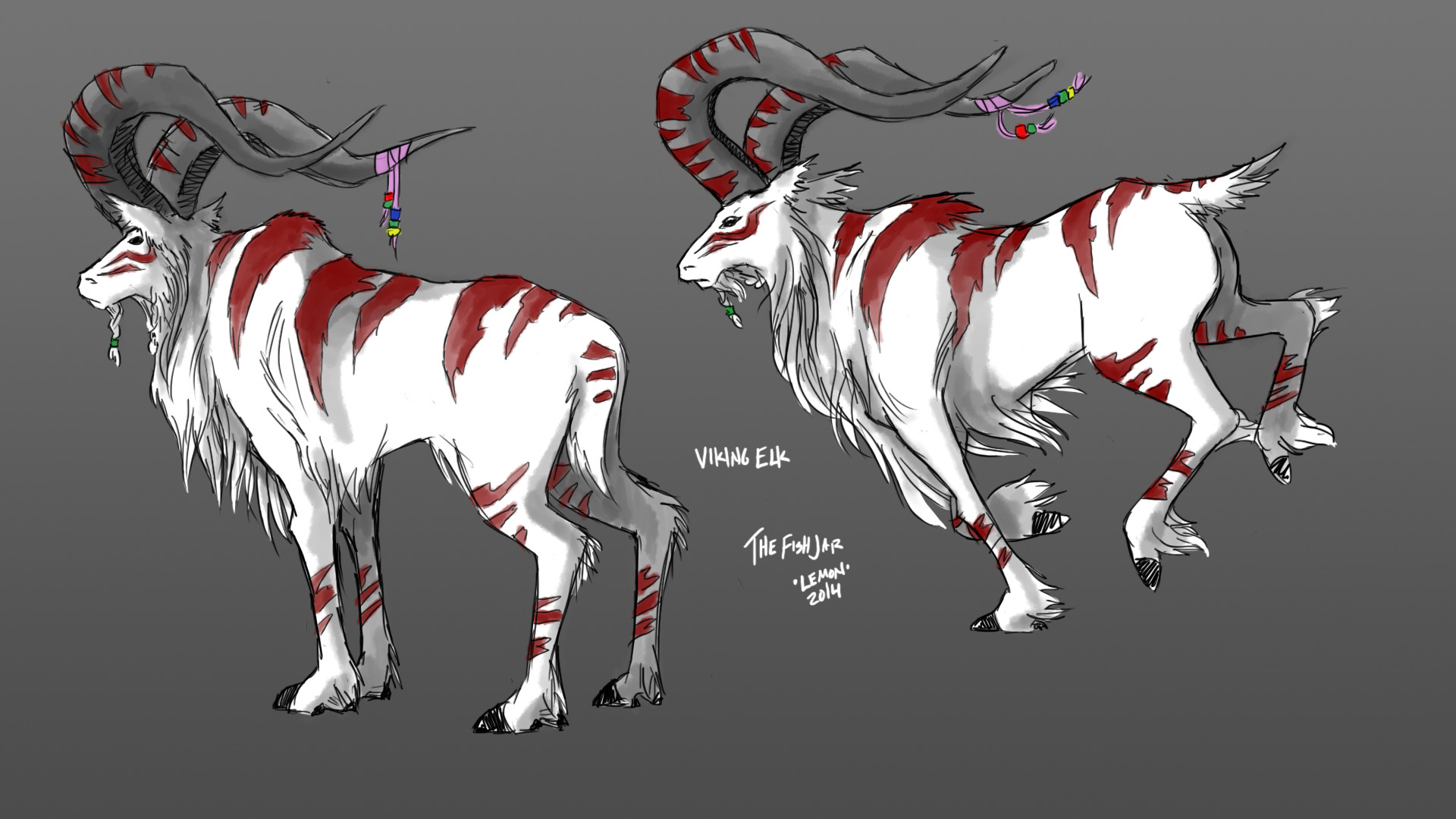 Goat Horns Drawing Reference