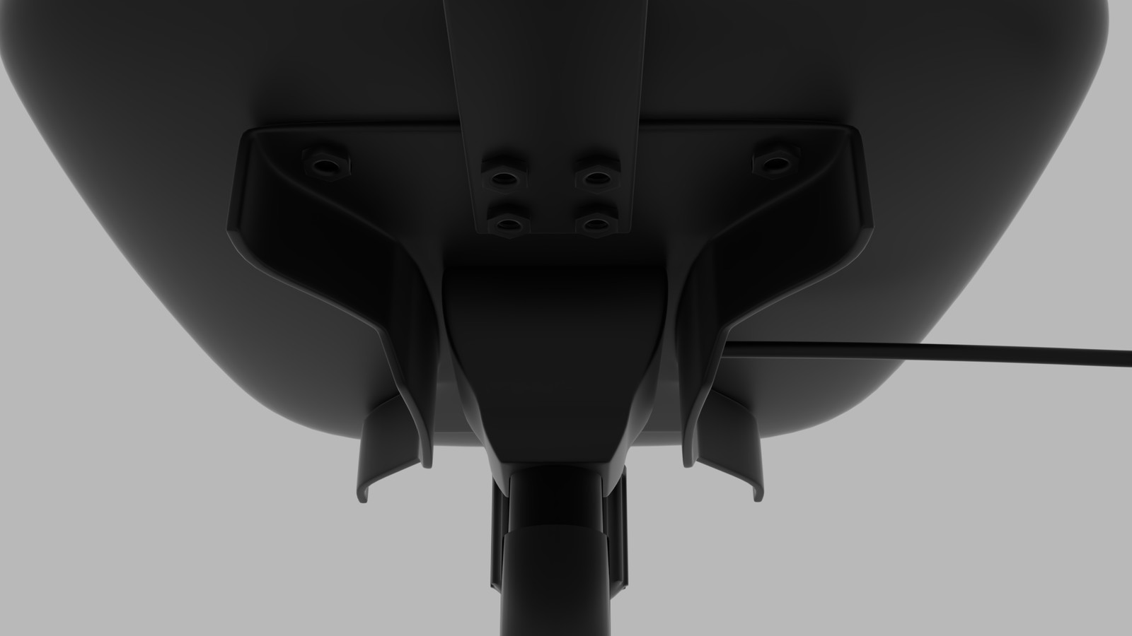 Front view of seat and base connector
