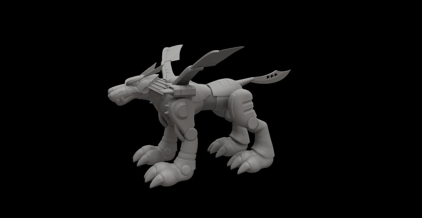 metal garurumon model