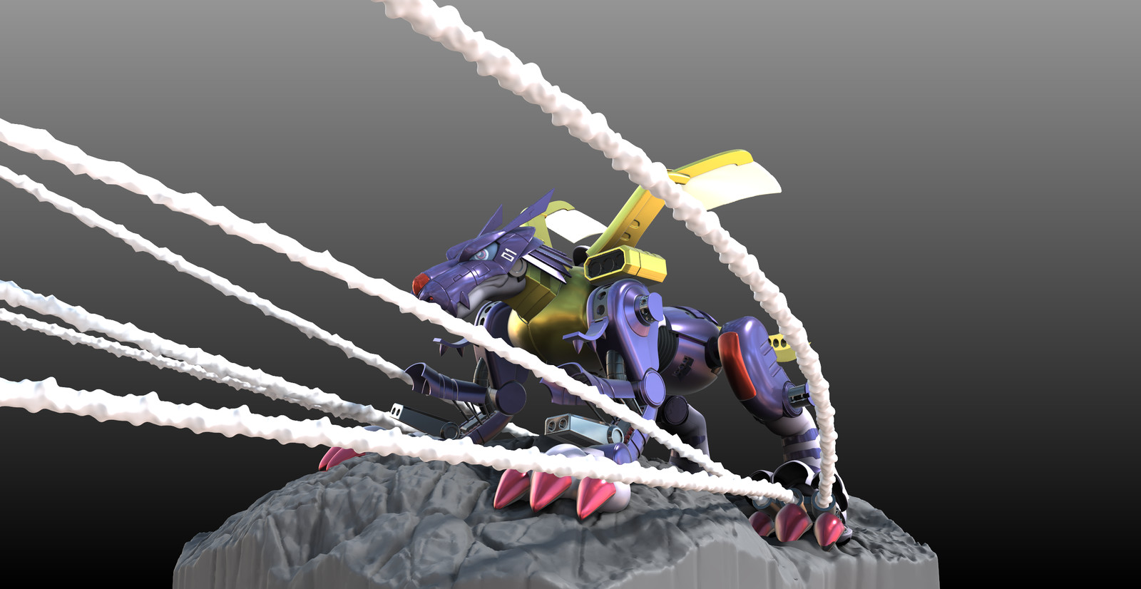 metal garurumon model