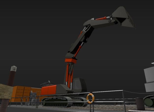 Low-Poly Construction vehicle - Excavator
