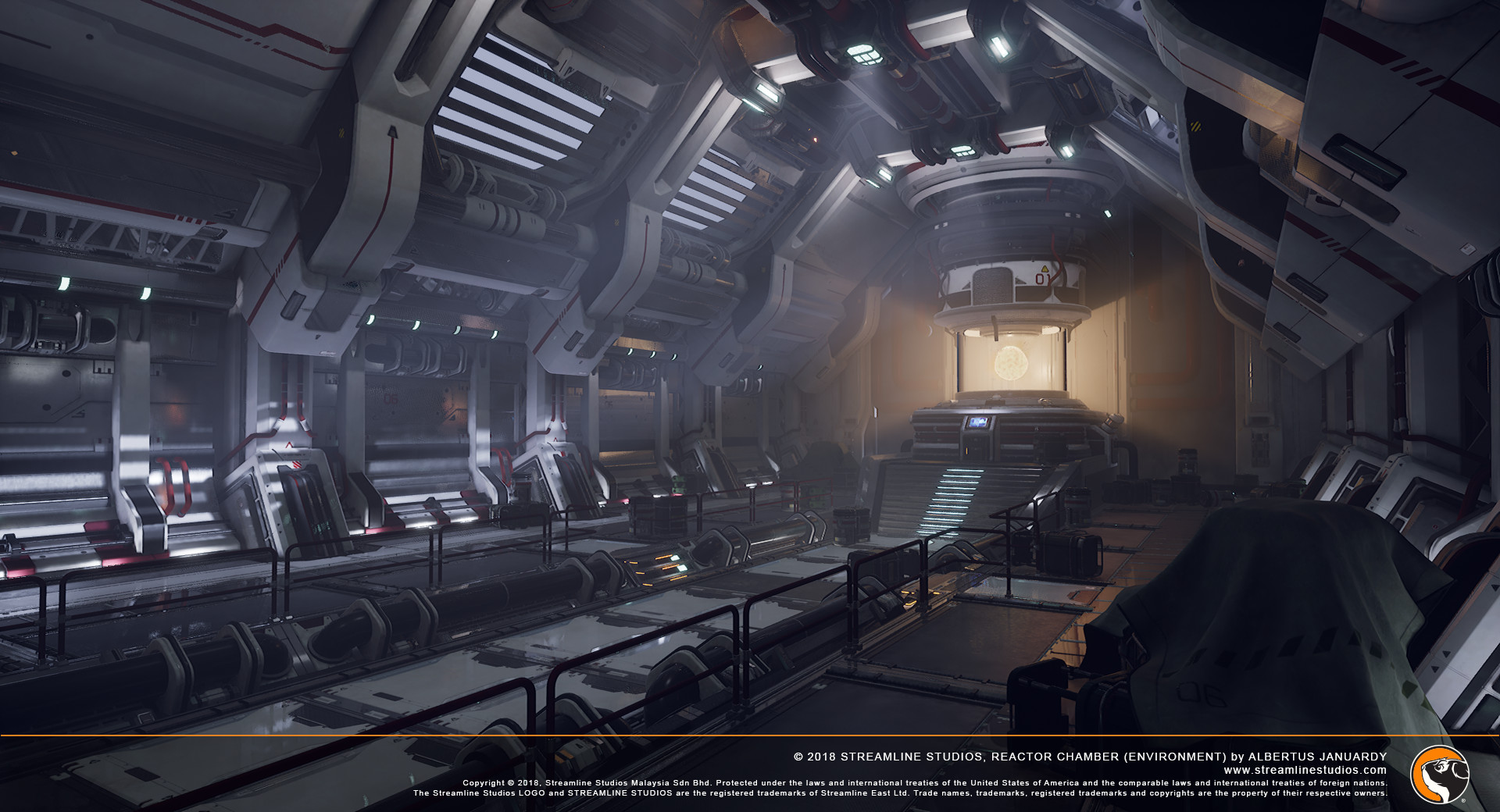 Artstation Sci Fi Engine Room Albertus Januardy