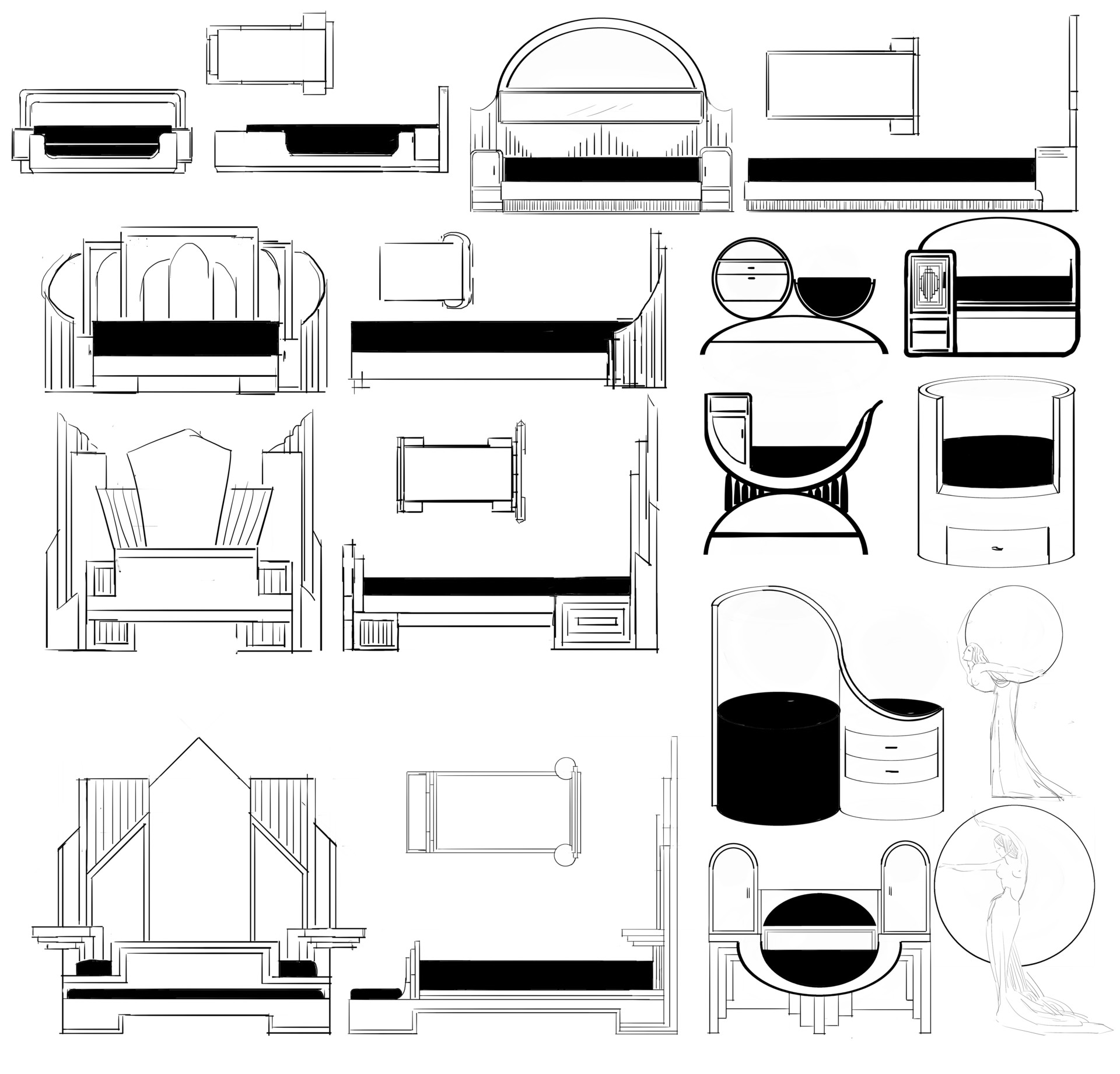Dressing Table With Mirror In Art Deco Style Vector Sketch Royalty Free  SVG Cliparts Vectors And Stock Illustration Image 58420254