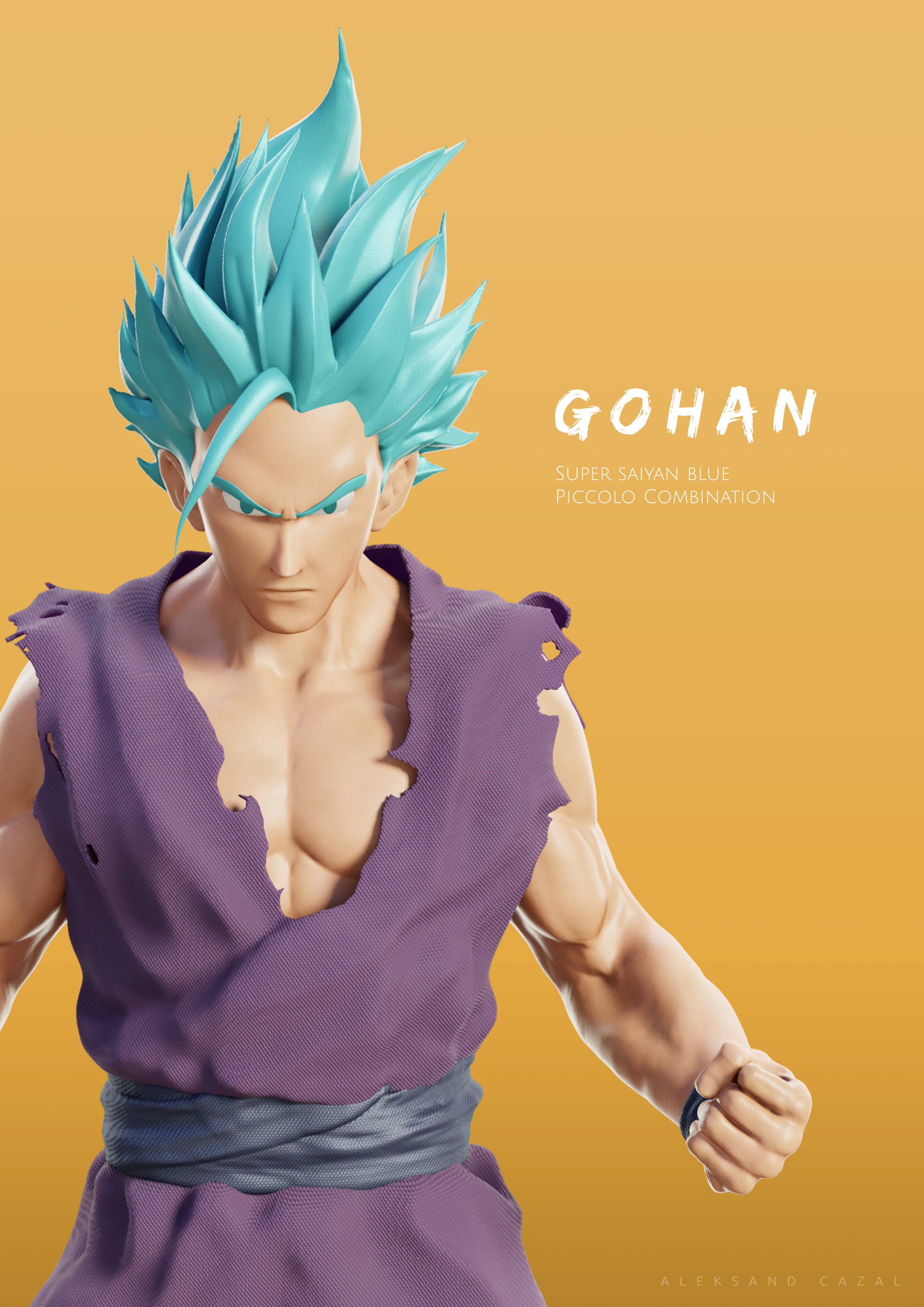 Artstation Gohan Fan Art Aleksand Cazal