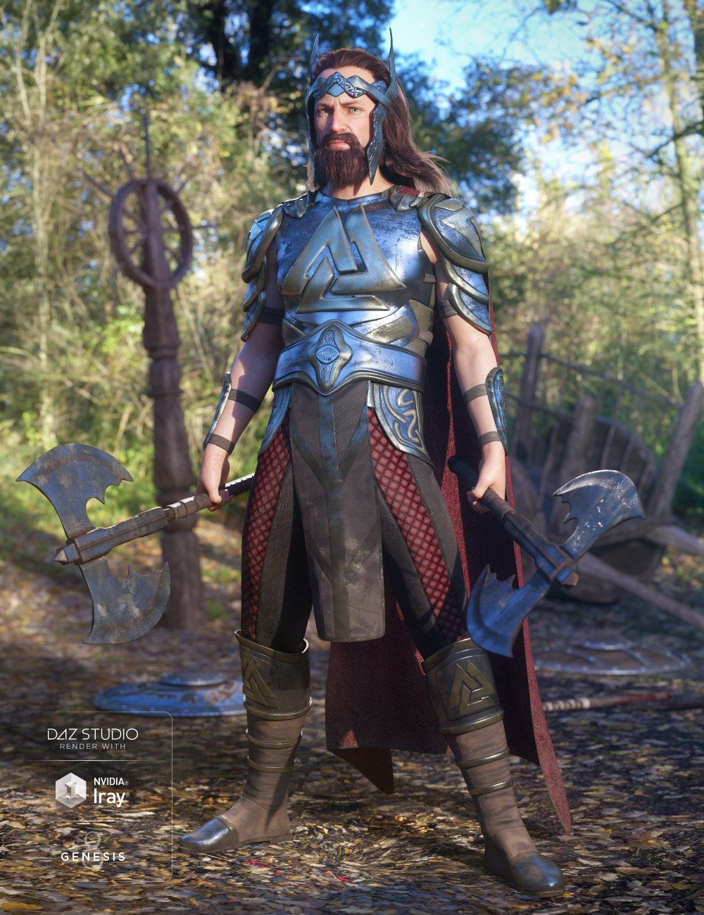 ArtStation - dForce Warrior King Outfit for Genesis 8 Male