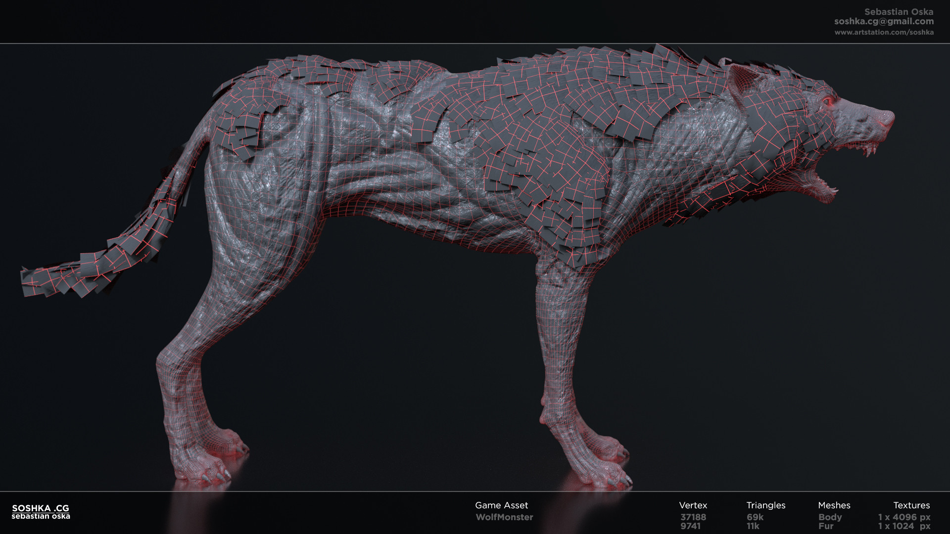 Artstation Wolf Monster Ue4 Sebastian Oska
