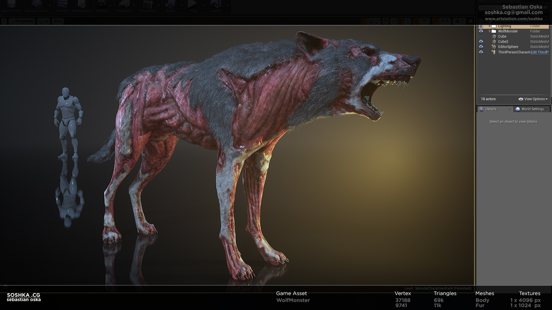 sebastian oska wolf monster ue4