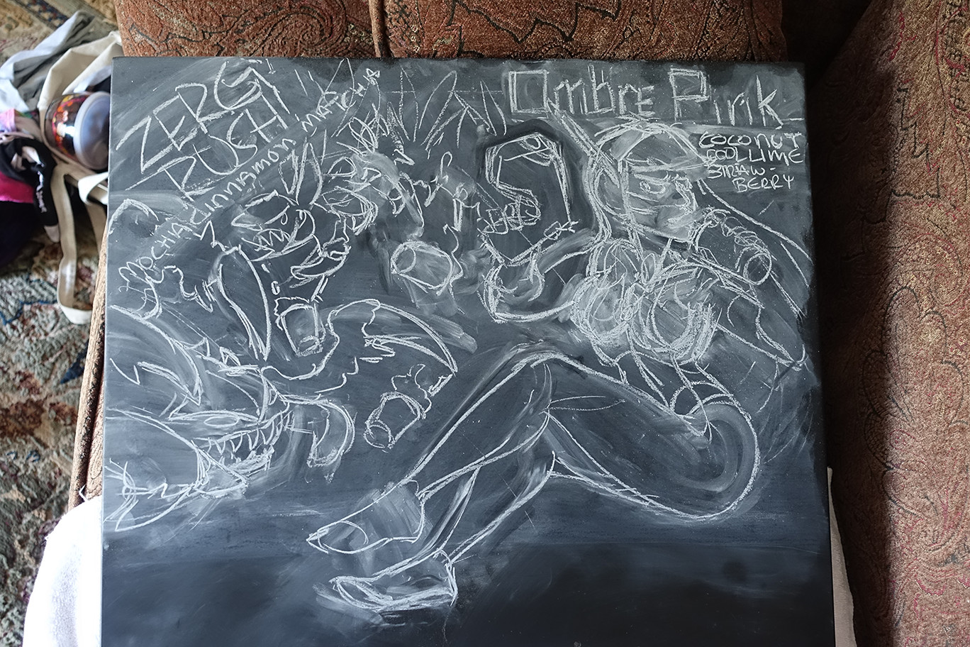 Behind the scenes chalk sketch!