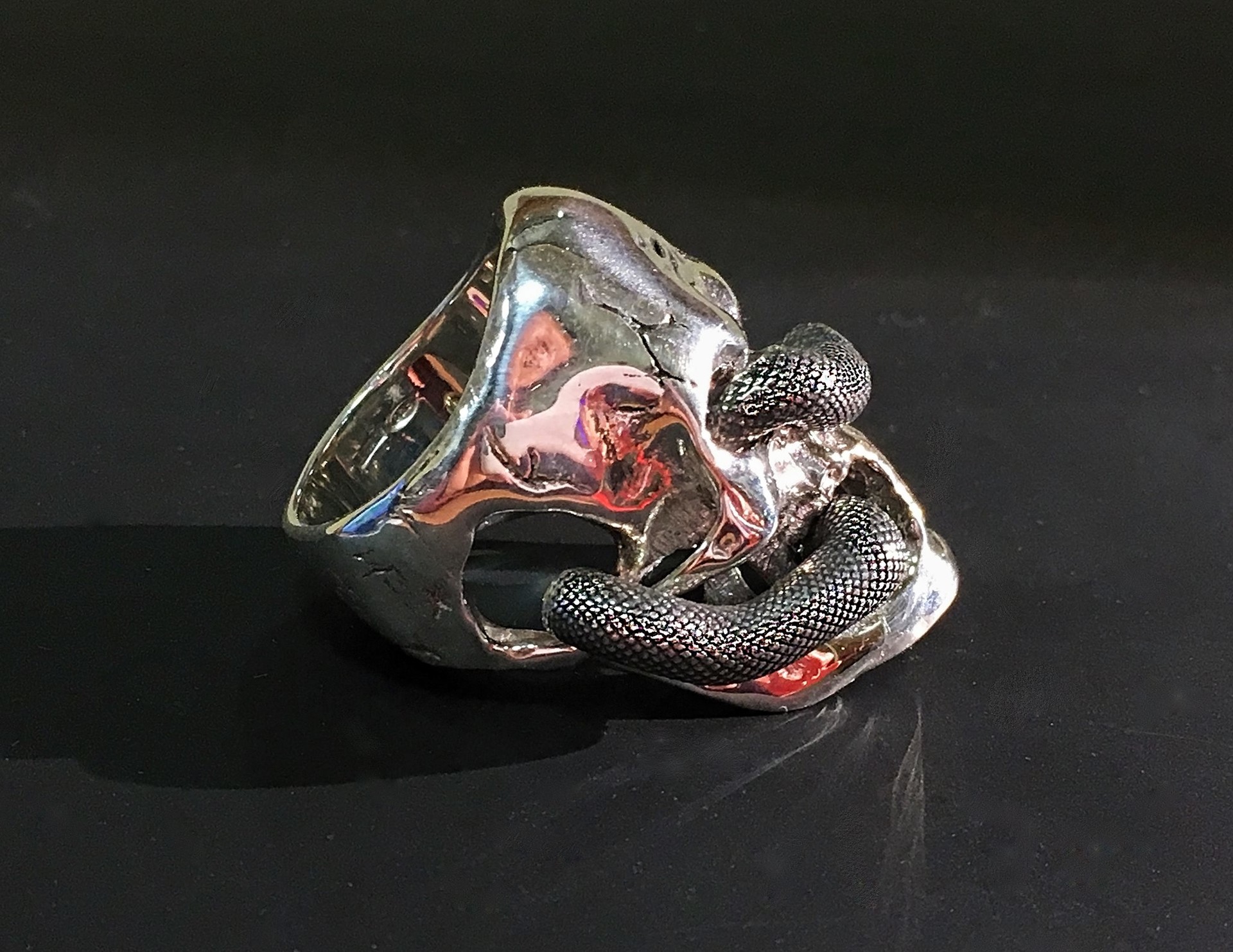 The Great Frog Naga Skull Ring ArtStation Skull Ring With Snake