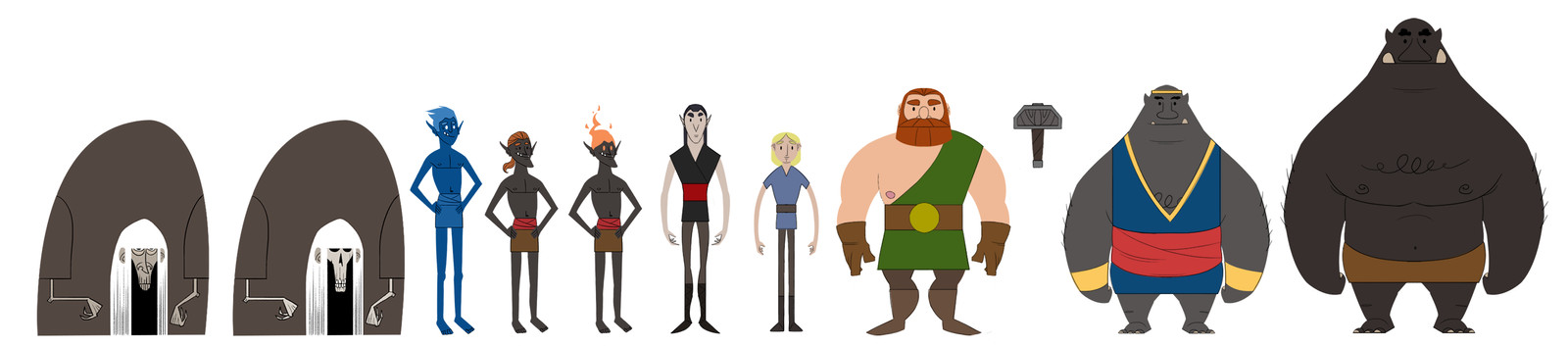 Ted-Ed project: Character line-up. 