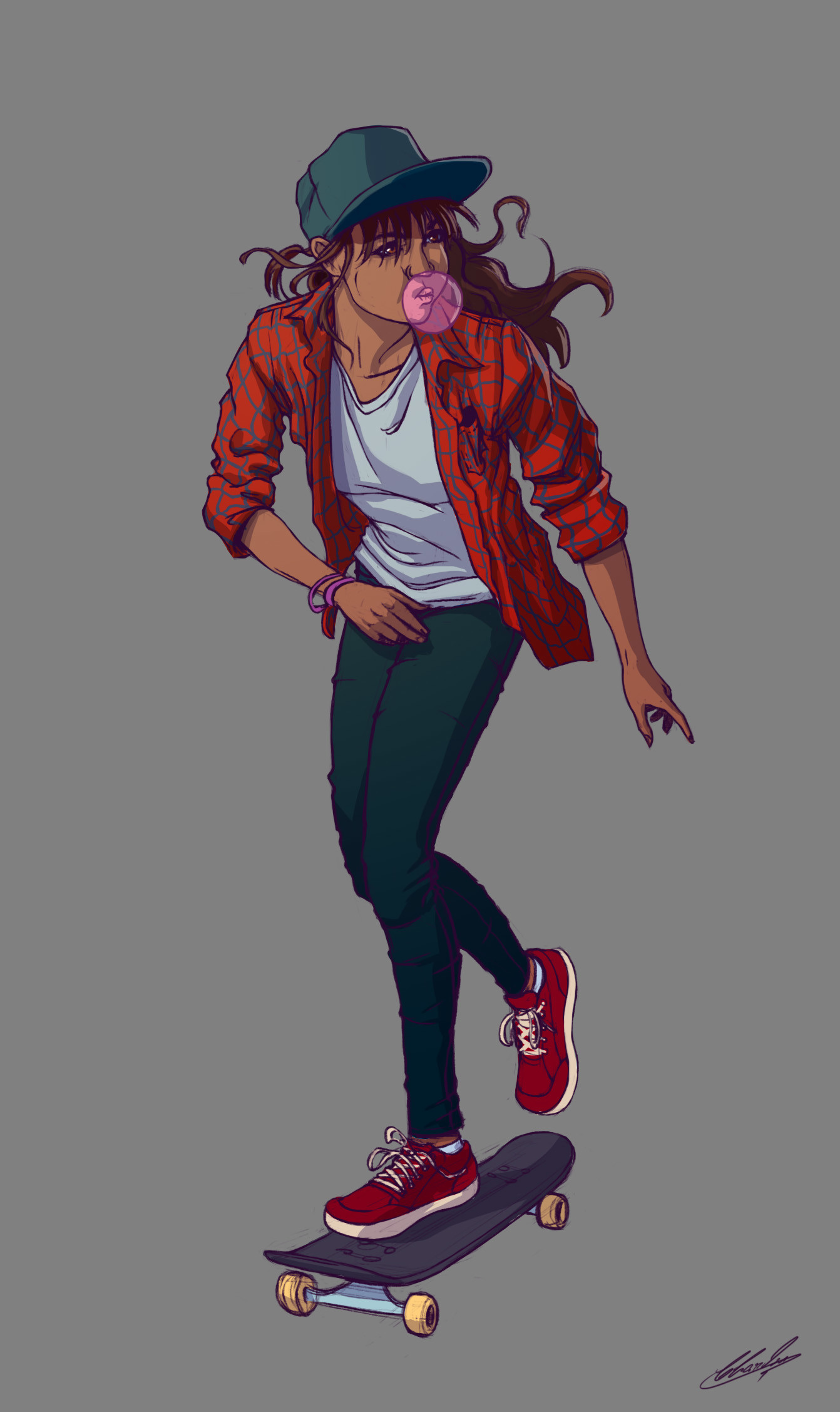 Artstation Skater Girl Charles Moreira Guildor