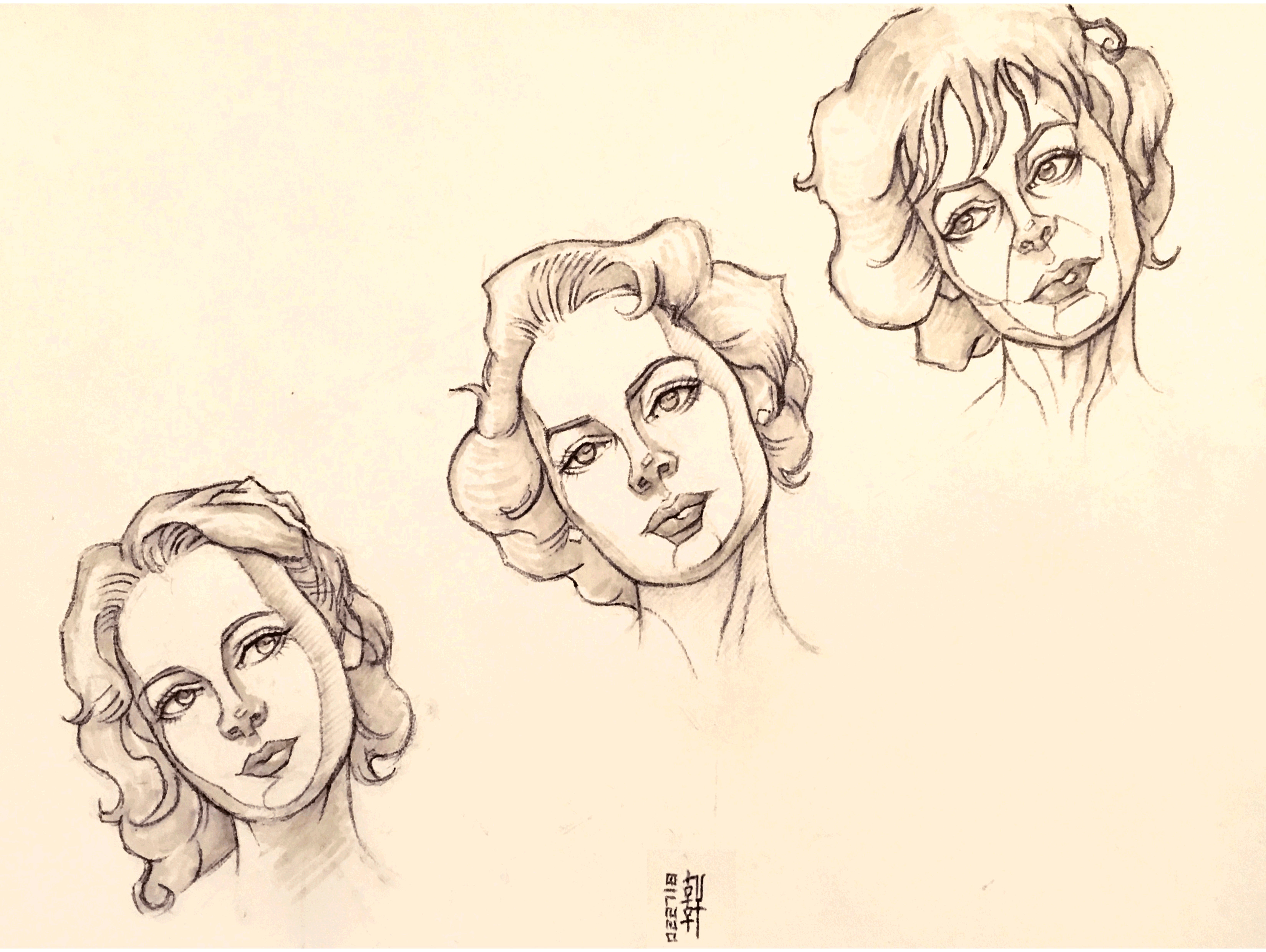 Day #15,160 - The Three Ages of Woman Sketch