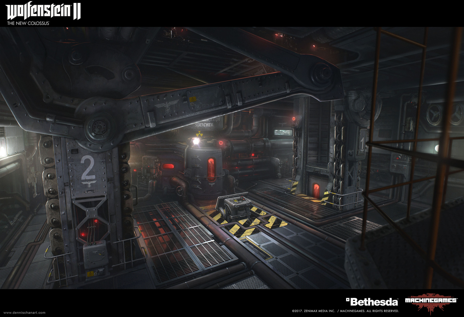 Artstation Wolfenstein 2 The New Colossus Concept Art Dennis Chan