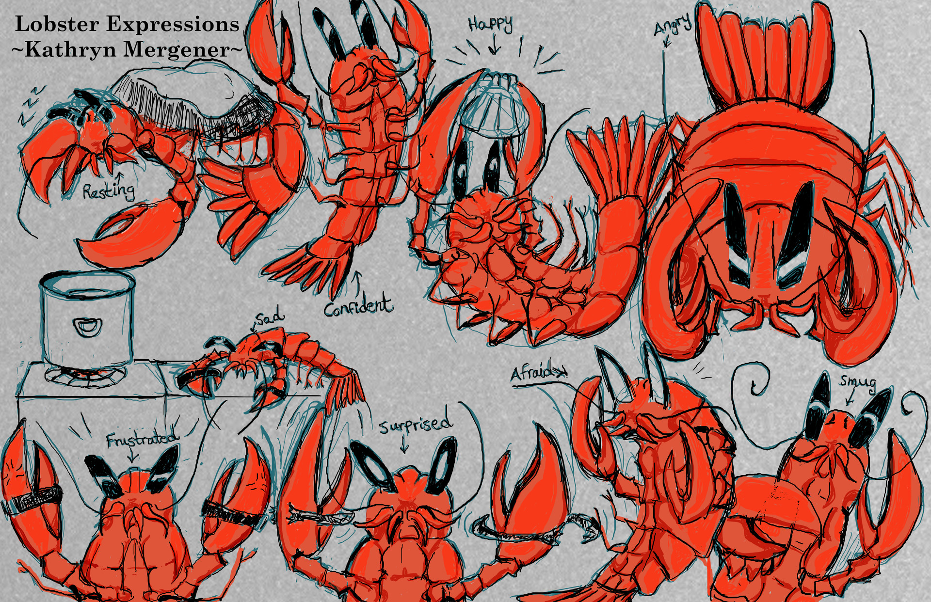 ArtStation Lobster Expressions (2nd Character)