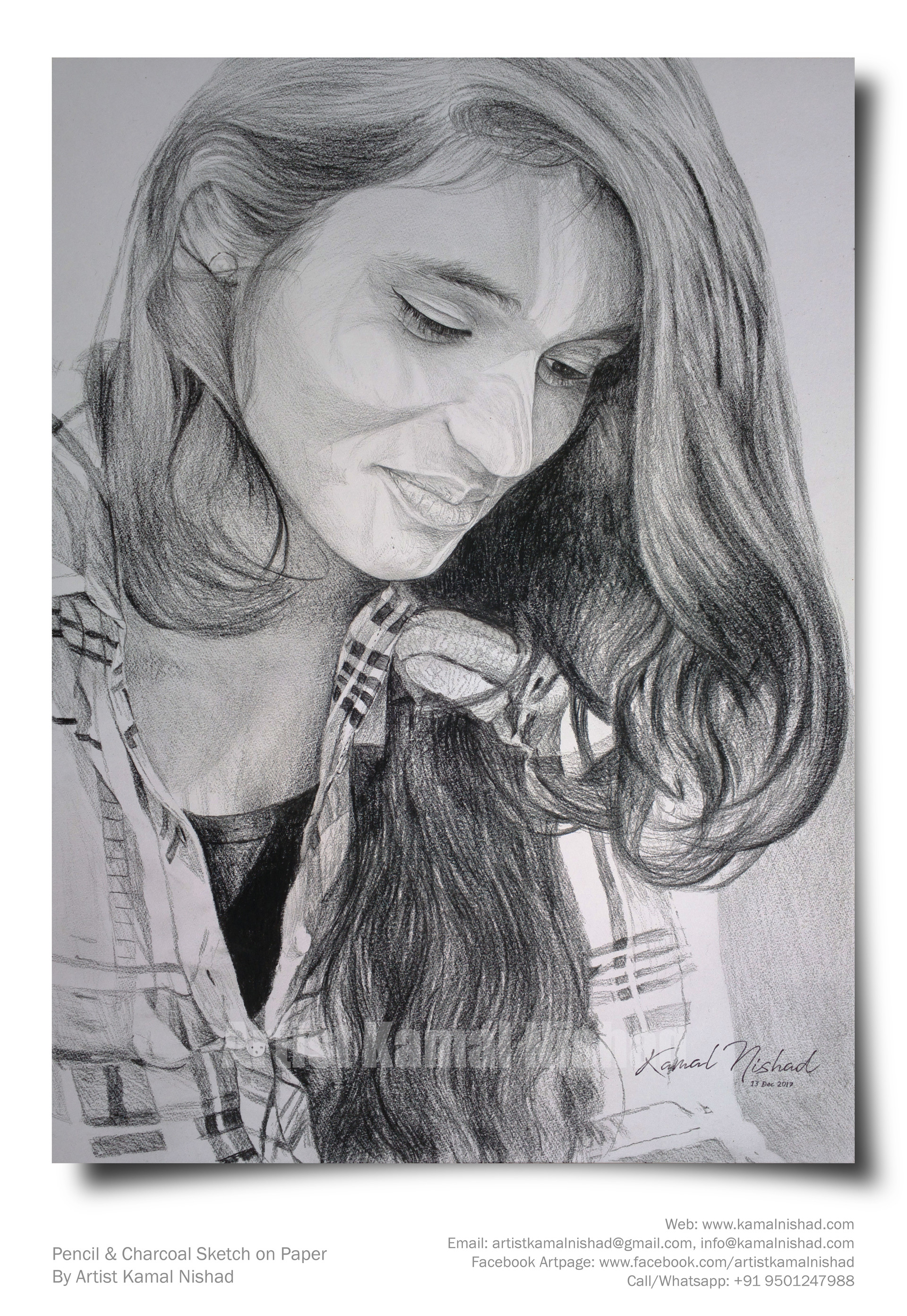 female portrait, pencil drawing illustration, sketch Stock Photo - Alamy