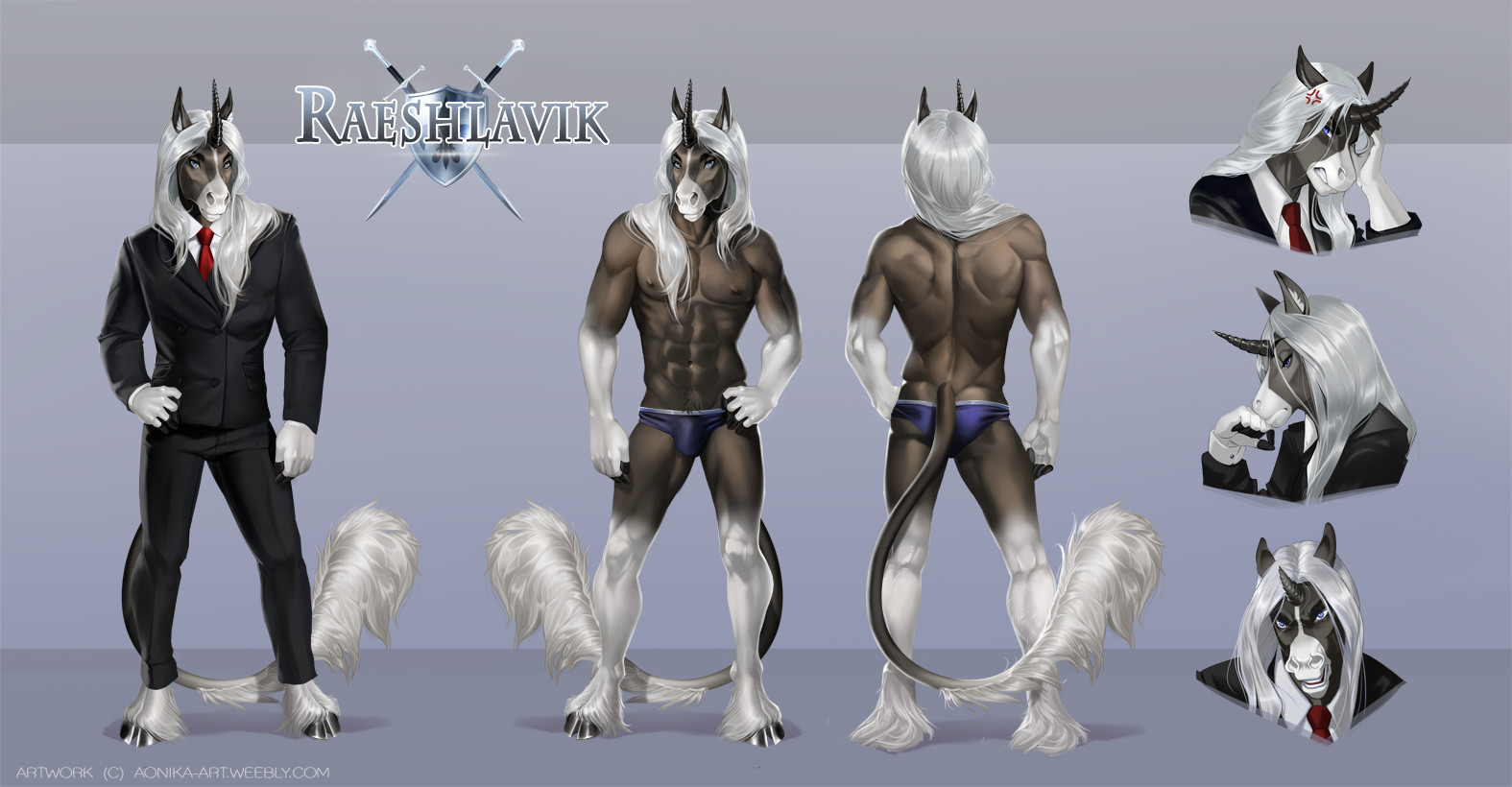 Artstation Equine Anthro Characters Monika Andruszkiewicz Mostly in side and quarter angles.