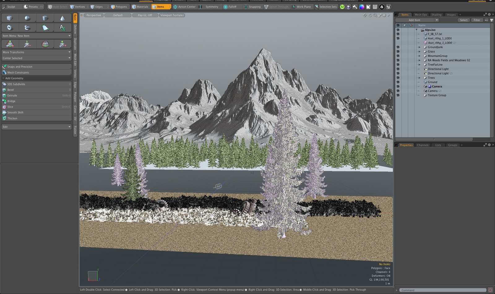 Modo was used for the scene layout. As you can see, it only works from the camera angle.