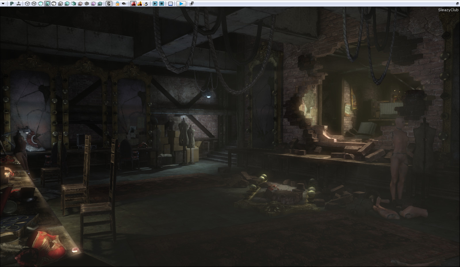My Alibi level - screenshot in Unreal Engine 3 (full level development)