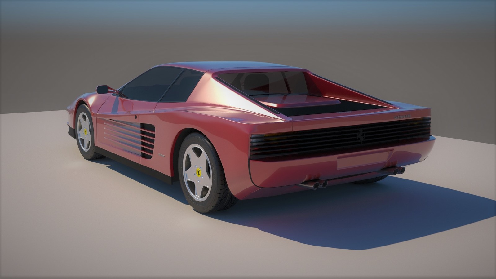 Ferrari Testarossa Retro Wave