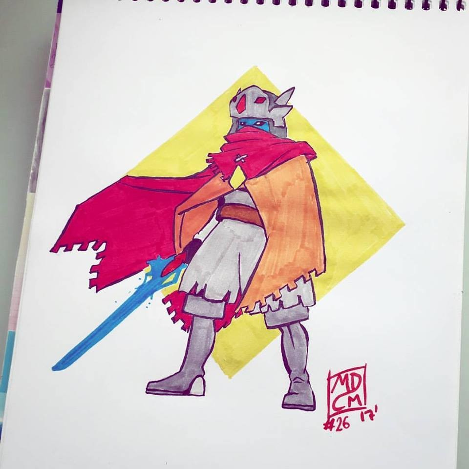 Fanart of the drifter from Hyper Light Drifter indie game.