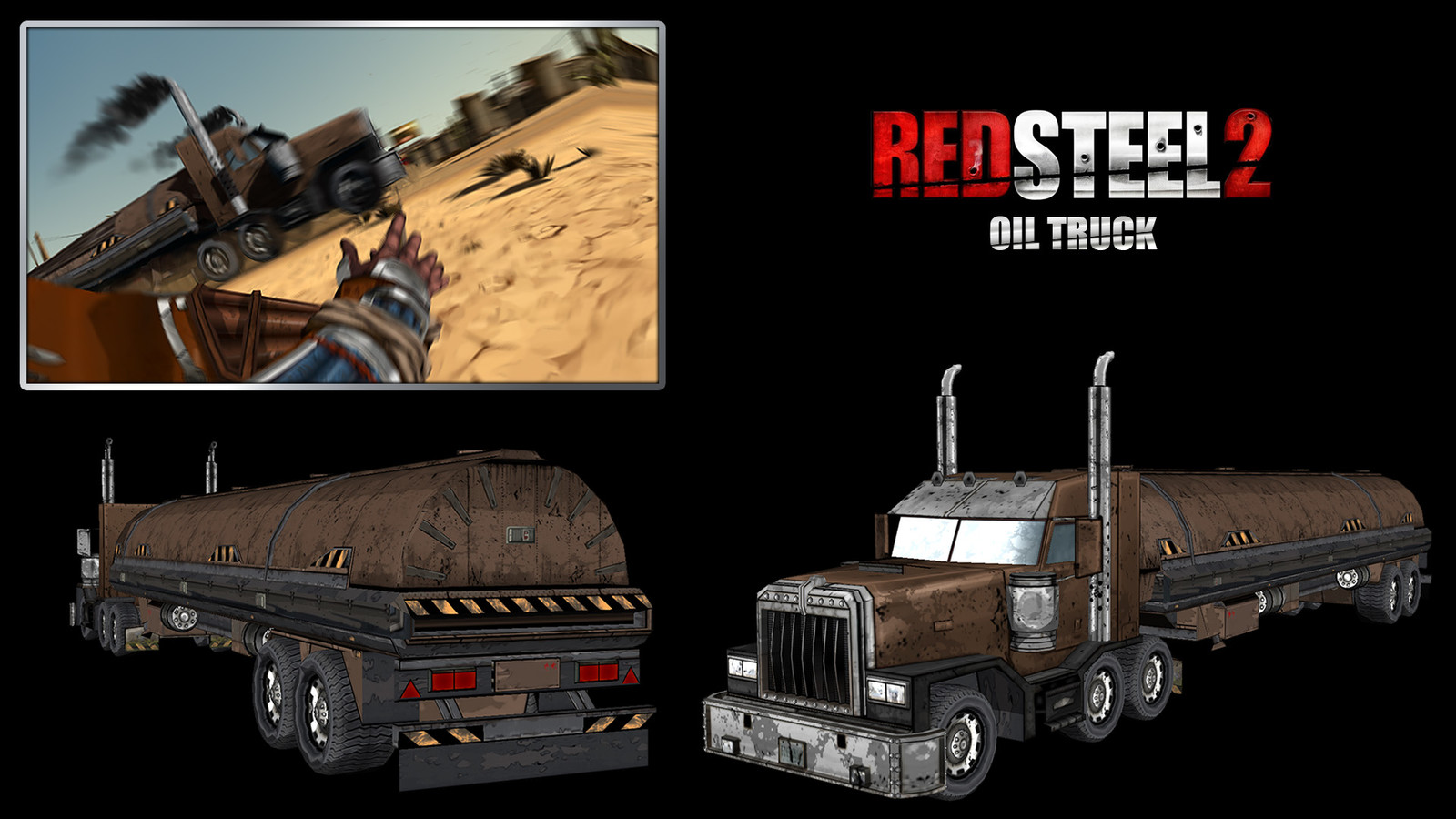 The oil truck was inspired by the movie Duel.