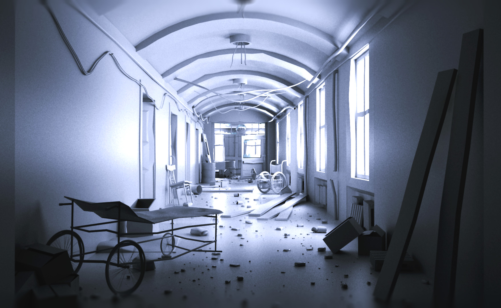 Andrew Vasilkovskiy - Abandoned Hospital Corridor (WIP)