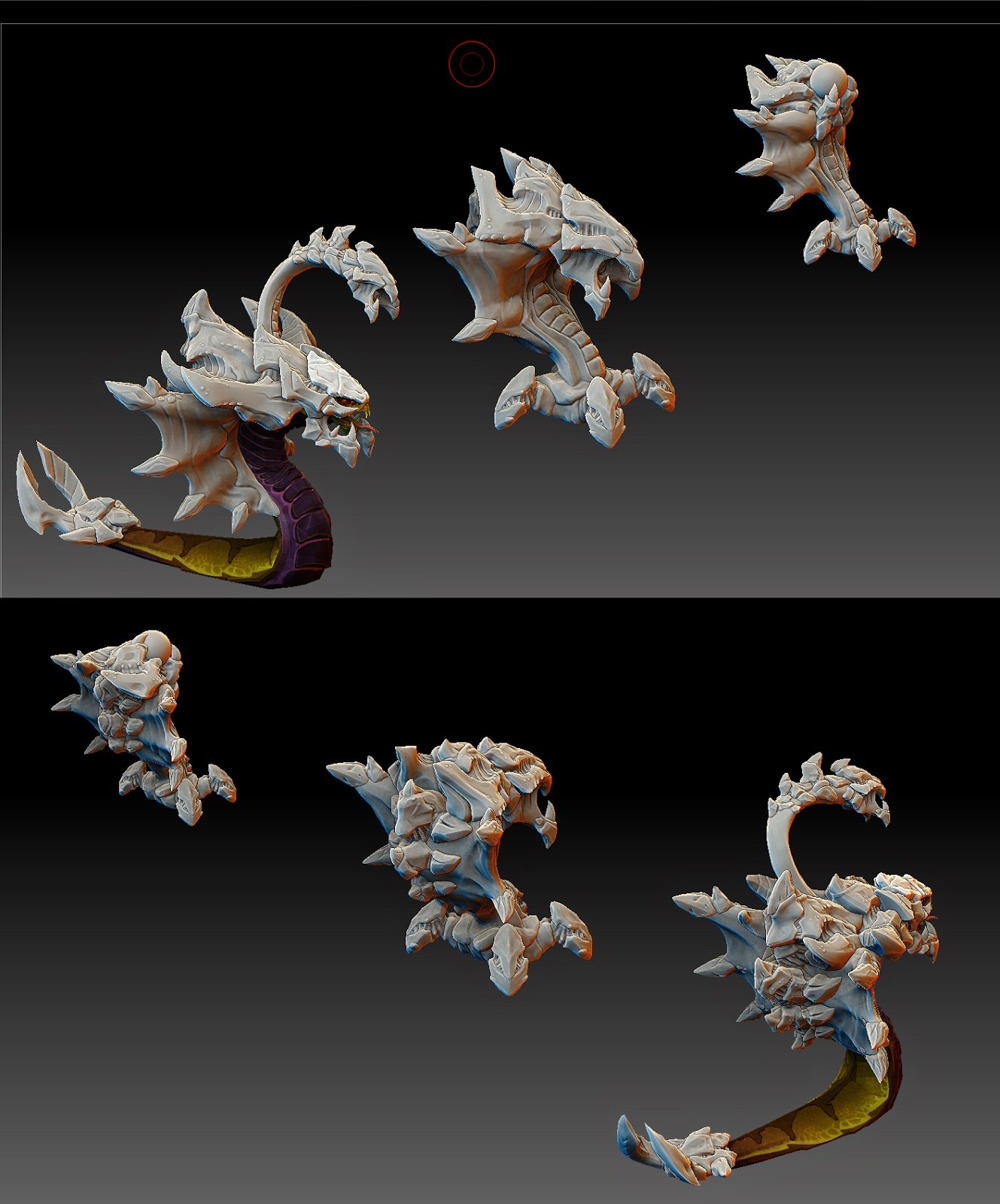 Valve venomancer base model with my set on top of it, next to it, venom sentry and a sentry ward test models