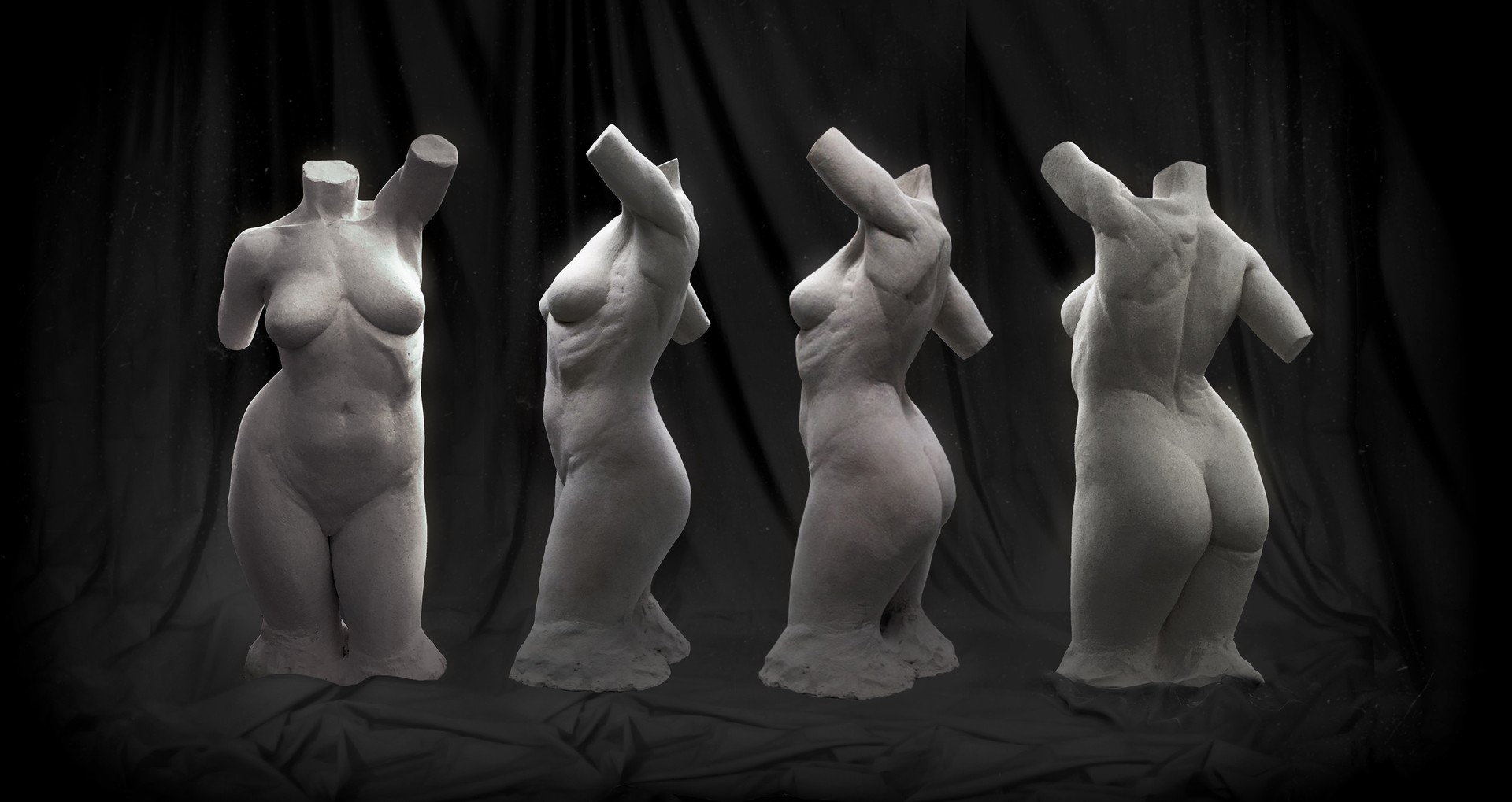 ArtStation - Ceramic clay female figure study ~2013-2014