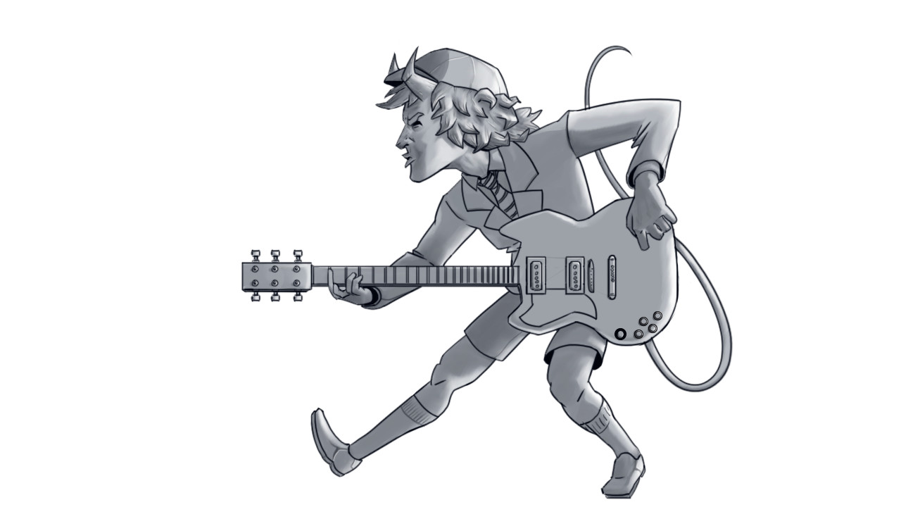 Artstation Angus Young Fan Art Sebastian Maldonado