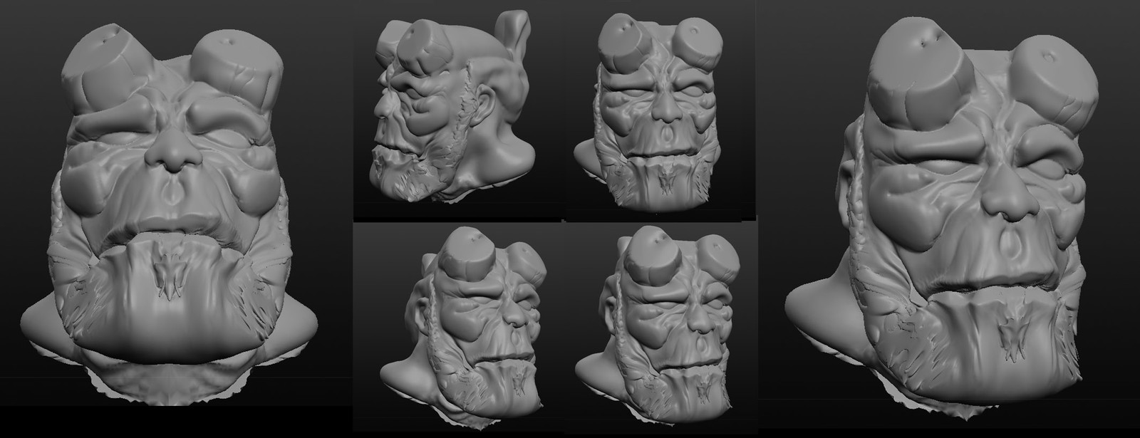 Screenshot views from Sculptris.