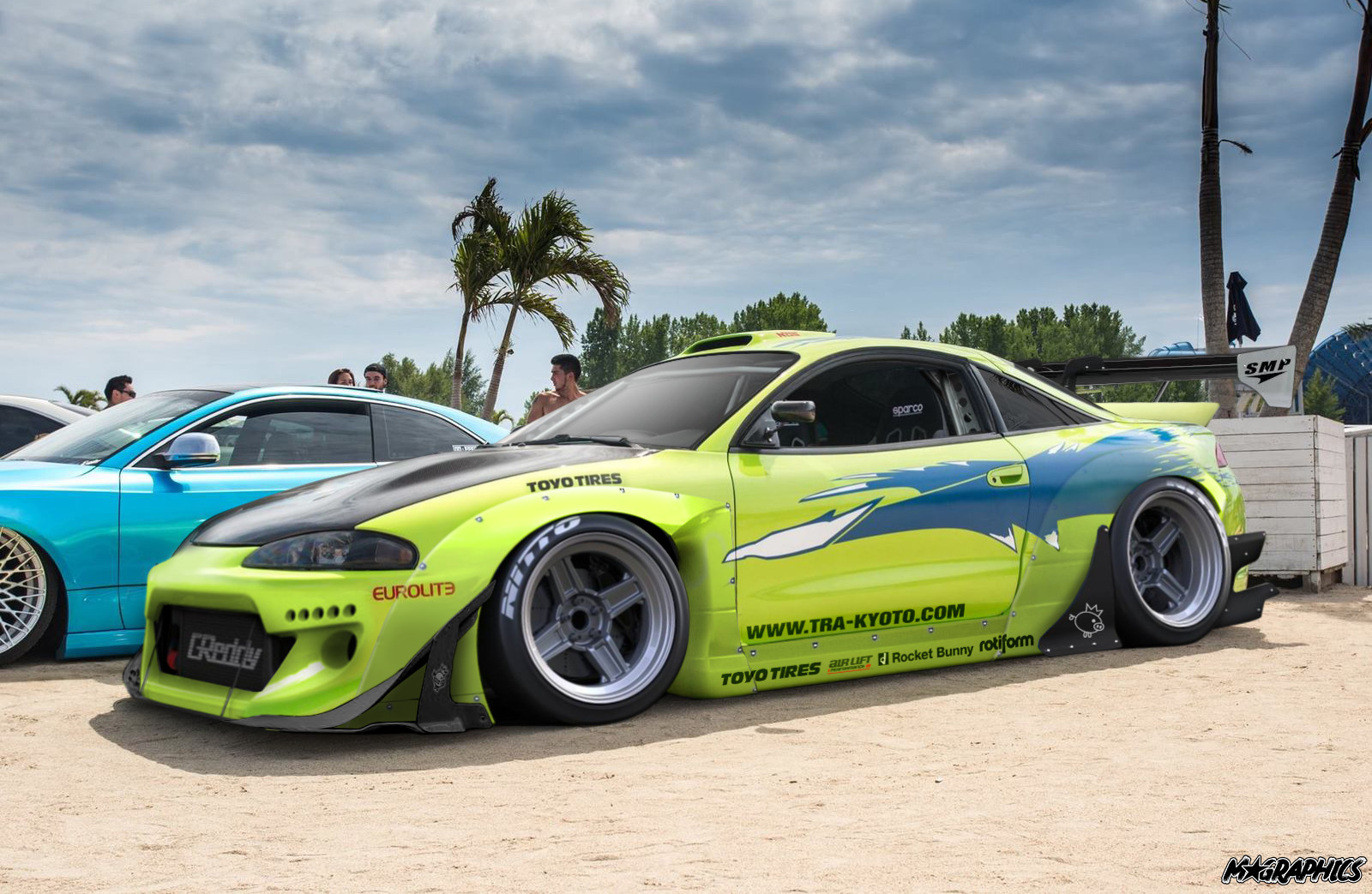 ArtStation Fast and Furious mitsubishi eclipse rocket bunny
