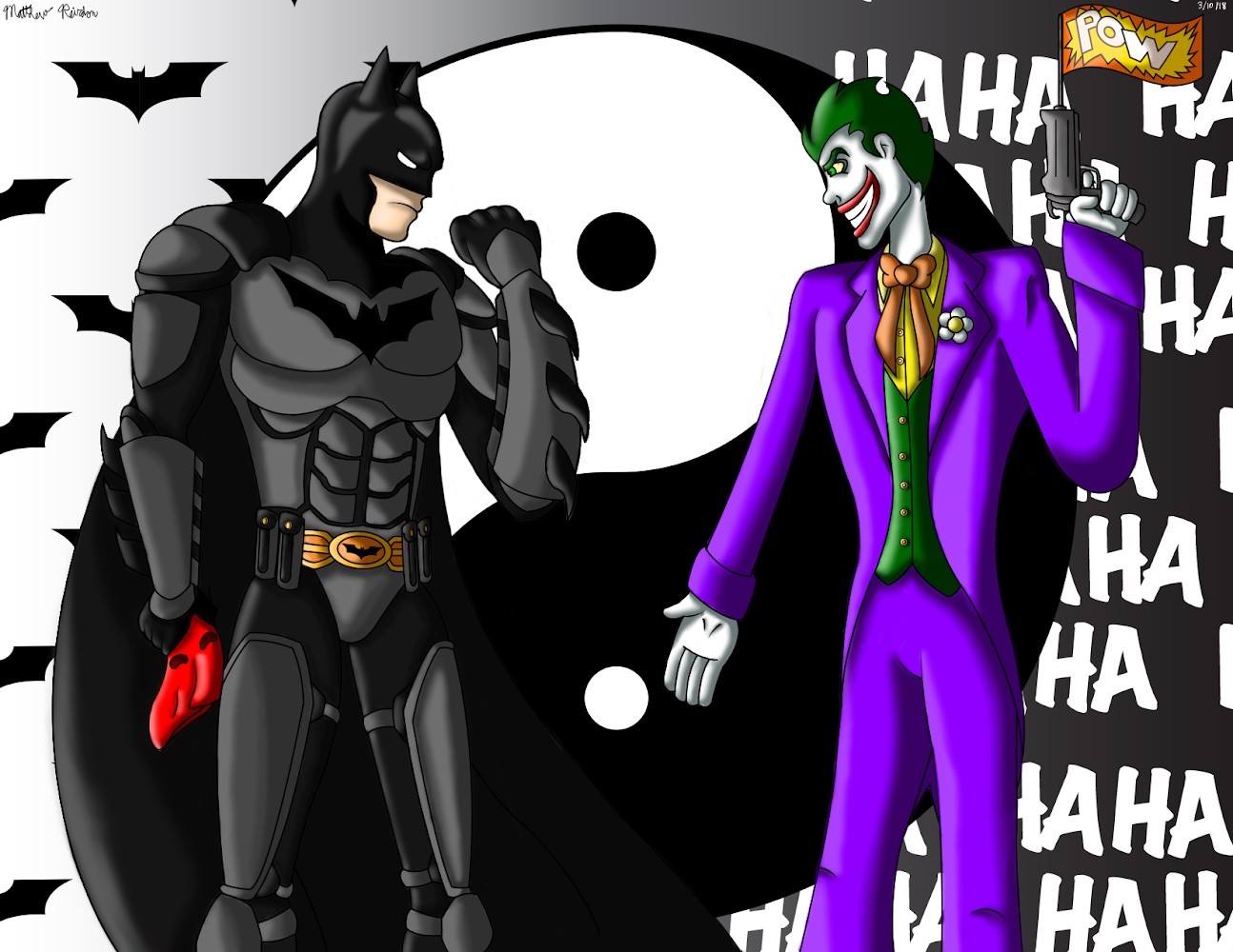 Artstation Batman And The Joker As Yin And Yang Matthew