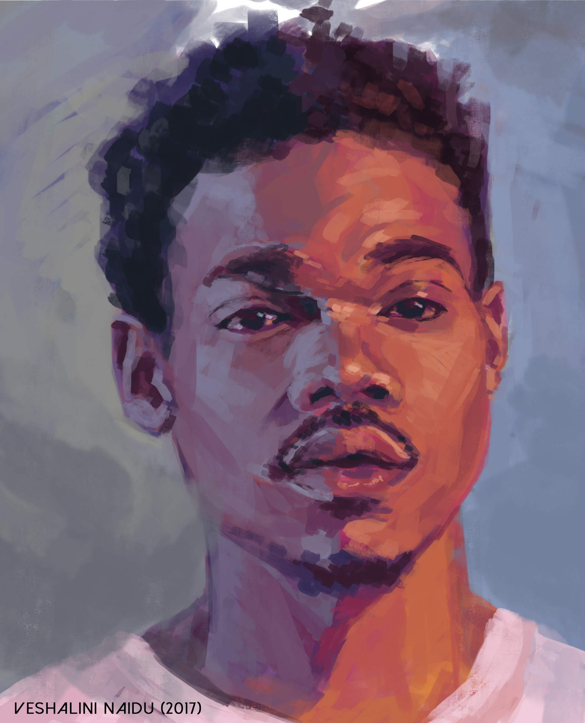 Artstation Digital Painting Portrait Practise Chance The Rapper Veshalini Naidu