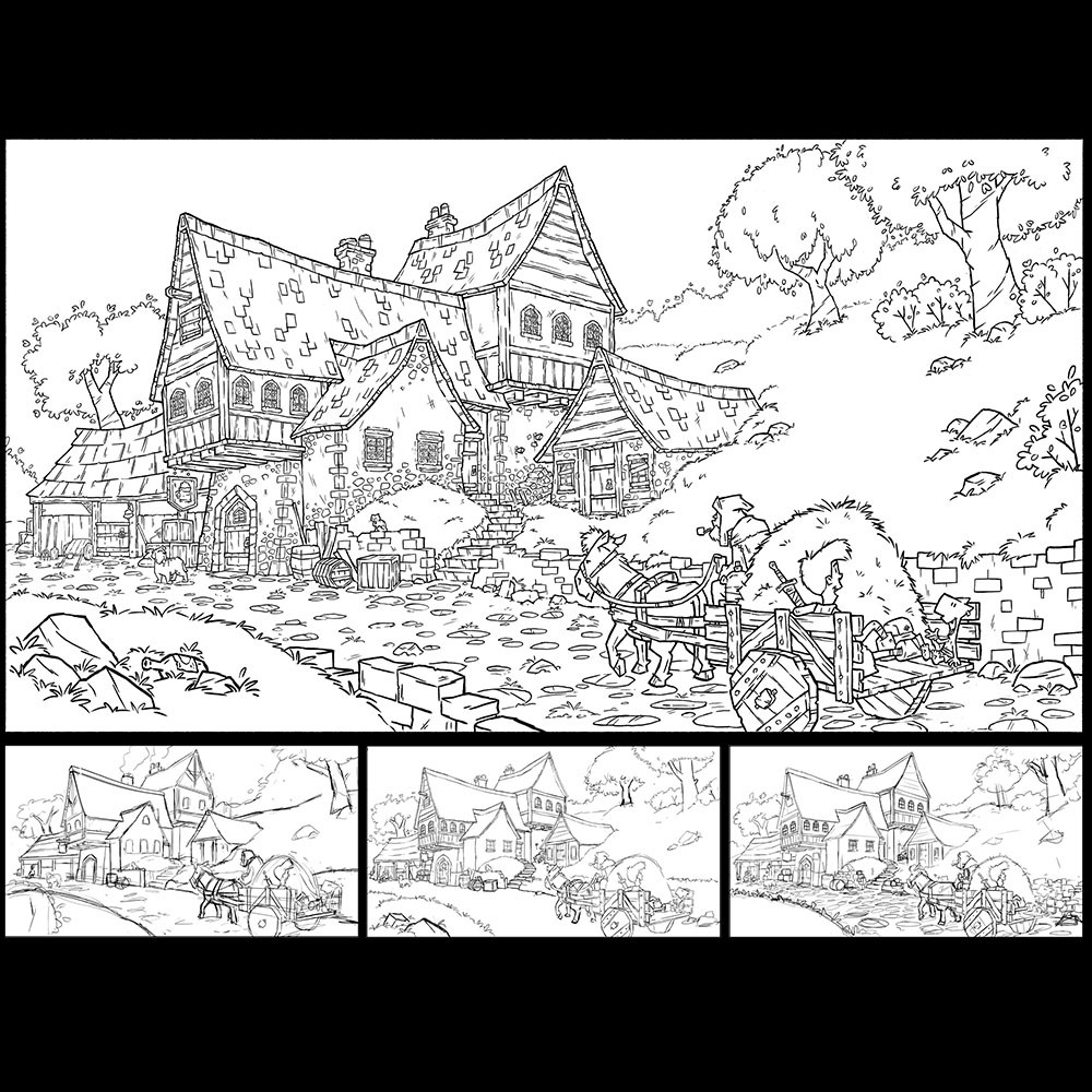 Line work and sketches