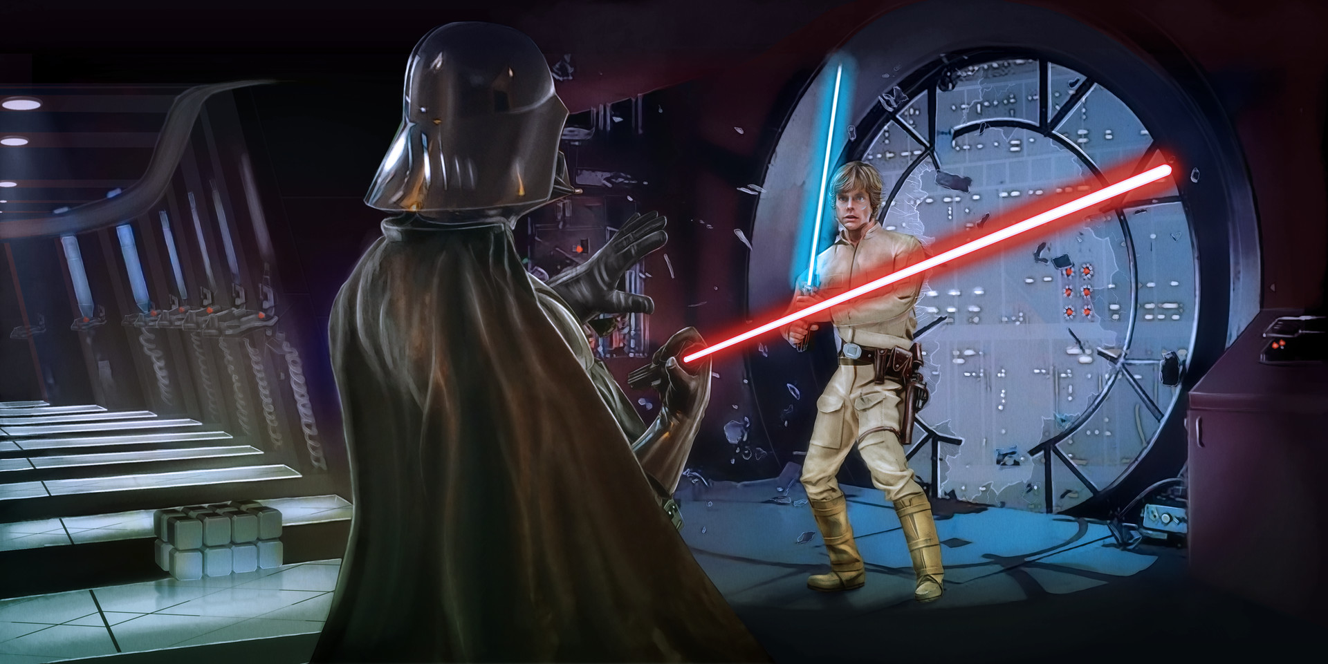 luke skywalker with darth vader
