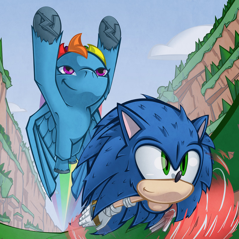 Sonic vs Rainbow Dash