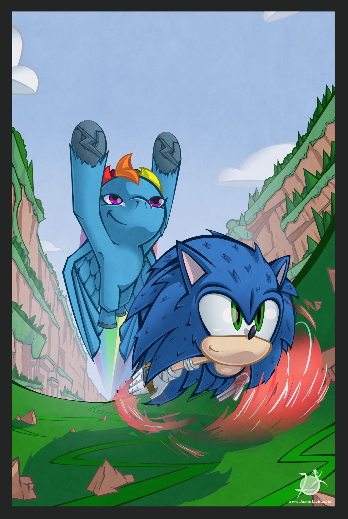 Artstation Sonic Vs Rainbow Dash Jason Licht