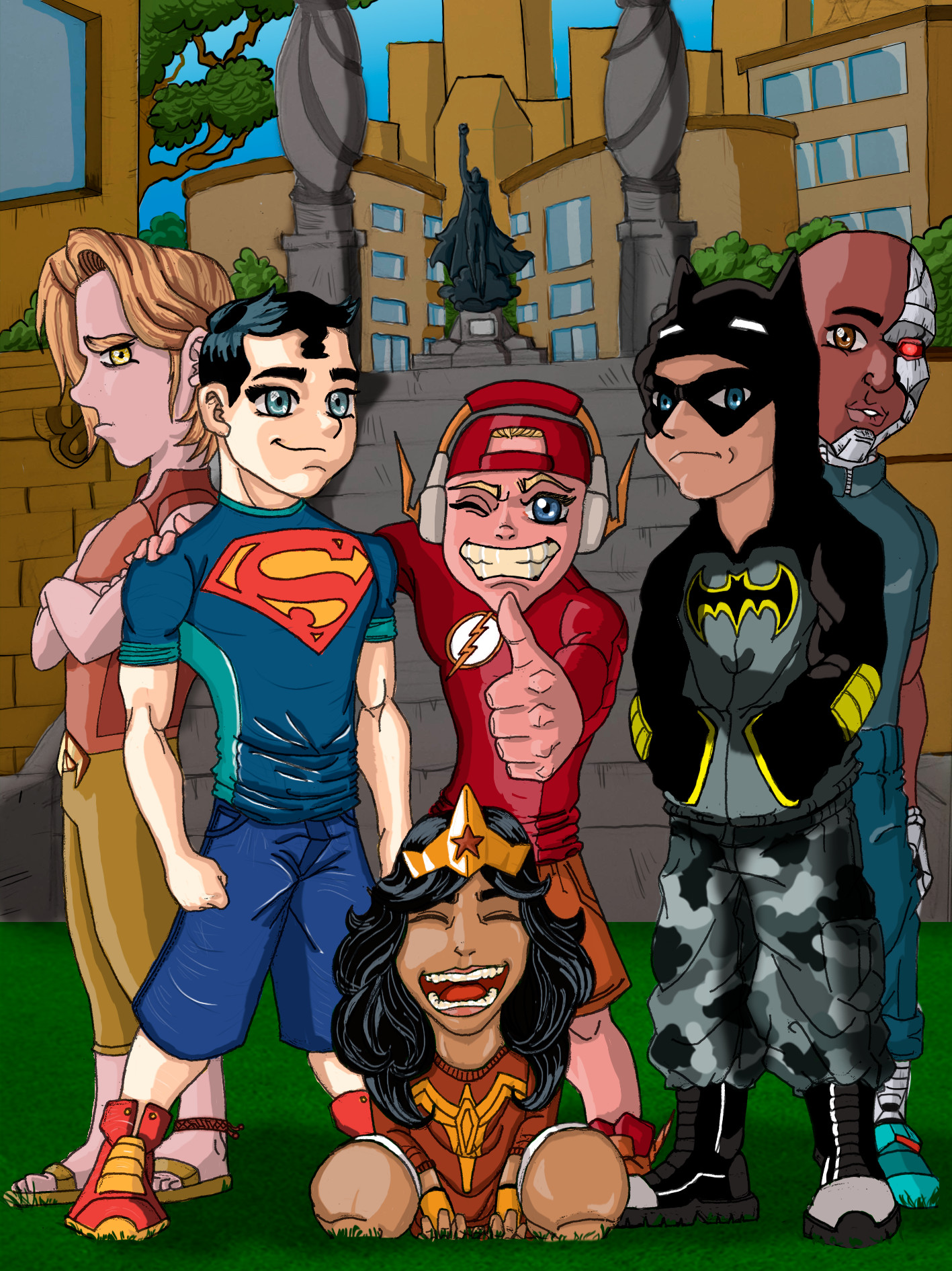 ArtStation - JLA - High School for Super Teens