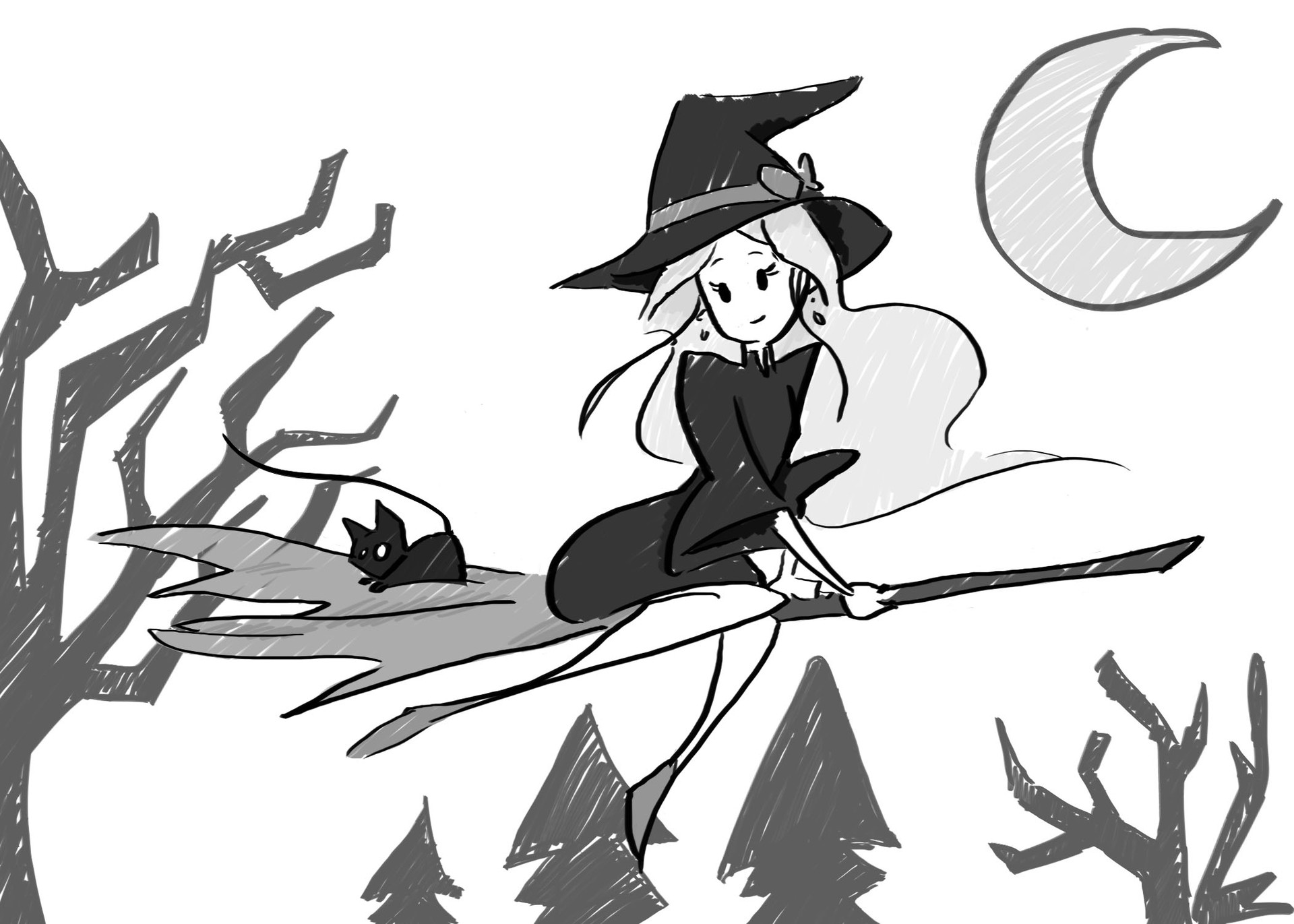 Get Wallpaper Artstation Flying Witch Megan Kammeyer Free