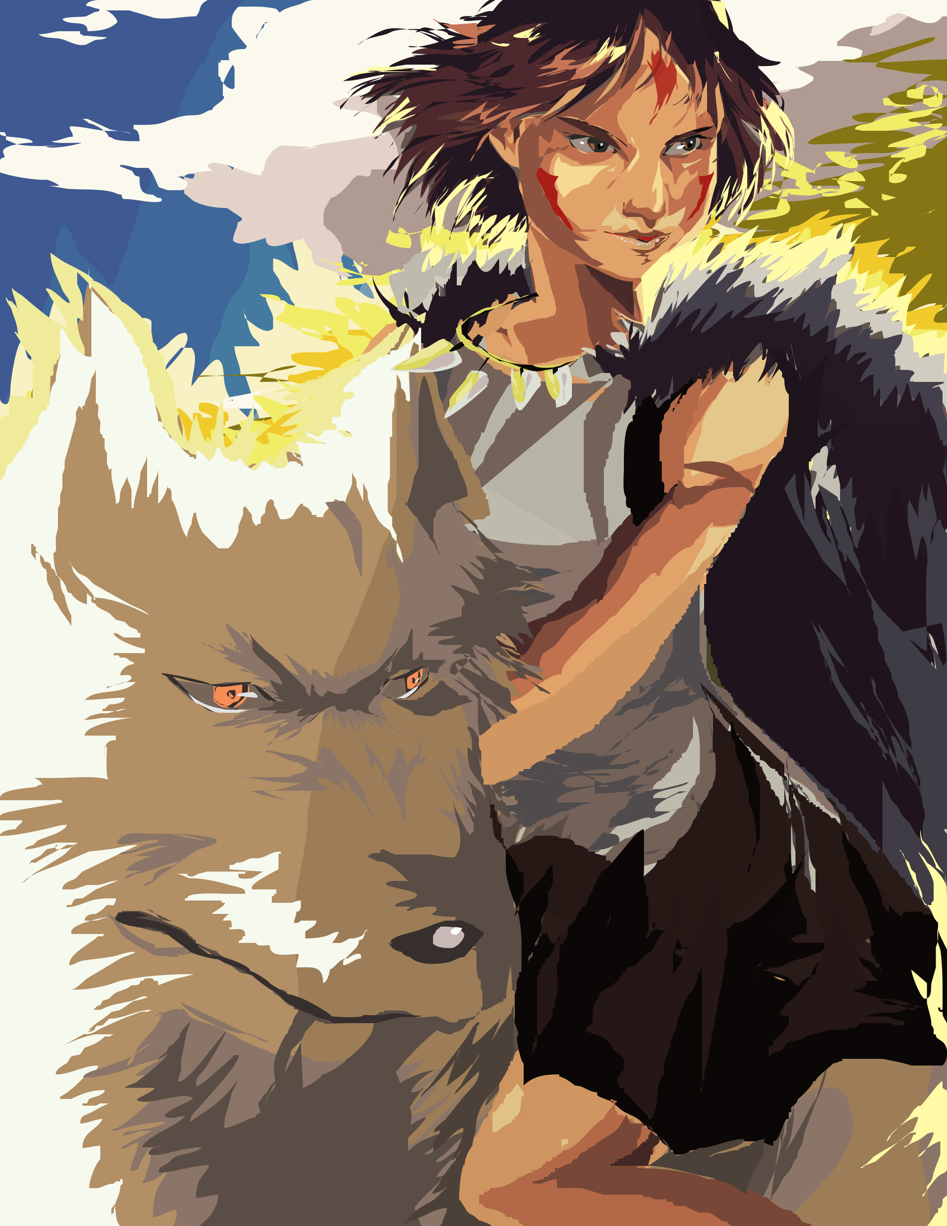 ArtStation - Princess Mononoke Fast Vector Art, Charlotte ...