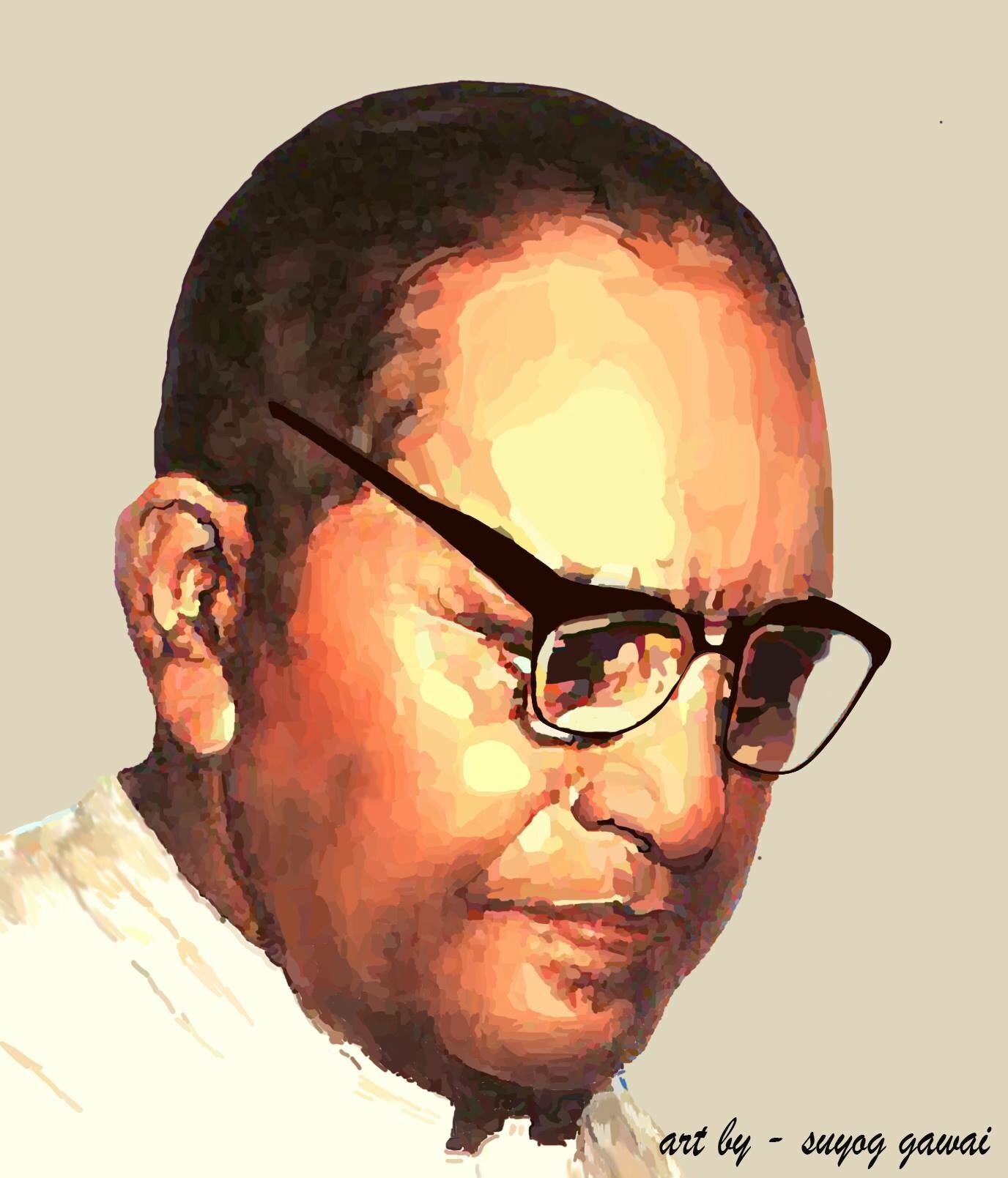 Artstation Digital Painting Of Dr Ambedkar By Suyog Gawai Suyog Gawai